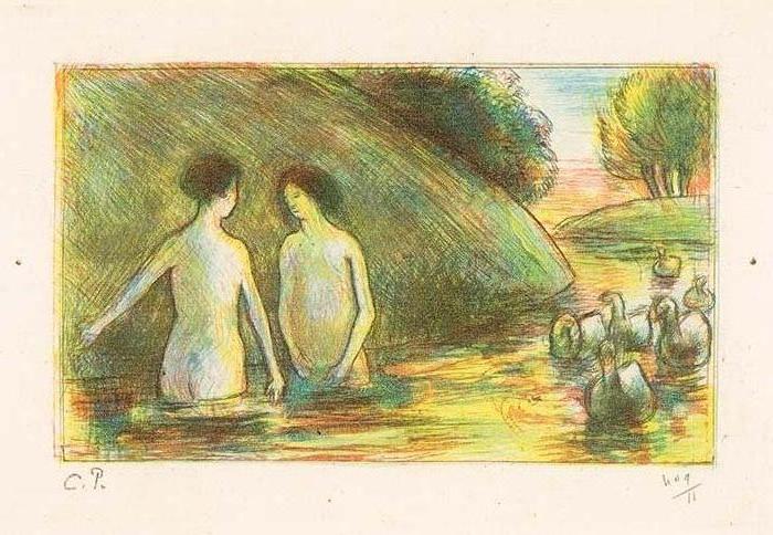 BAIGNEUSES GARDEUSES D'OIES (Bathing Women Tending Geese) 1