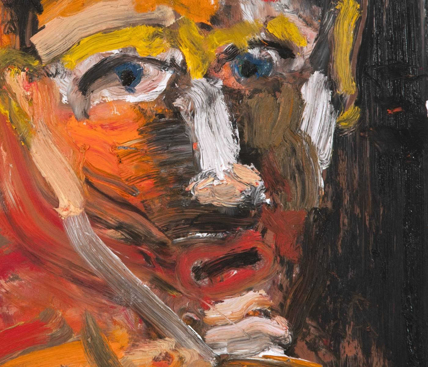 Michael Hafftka, One Who Doesn't Know How to Ask, expressionist portrait of man 1