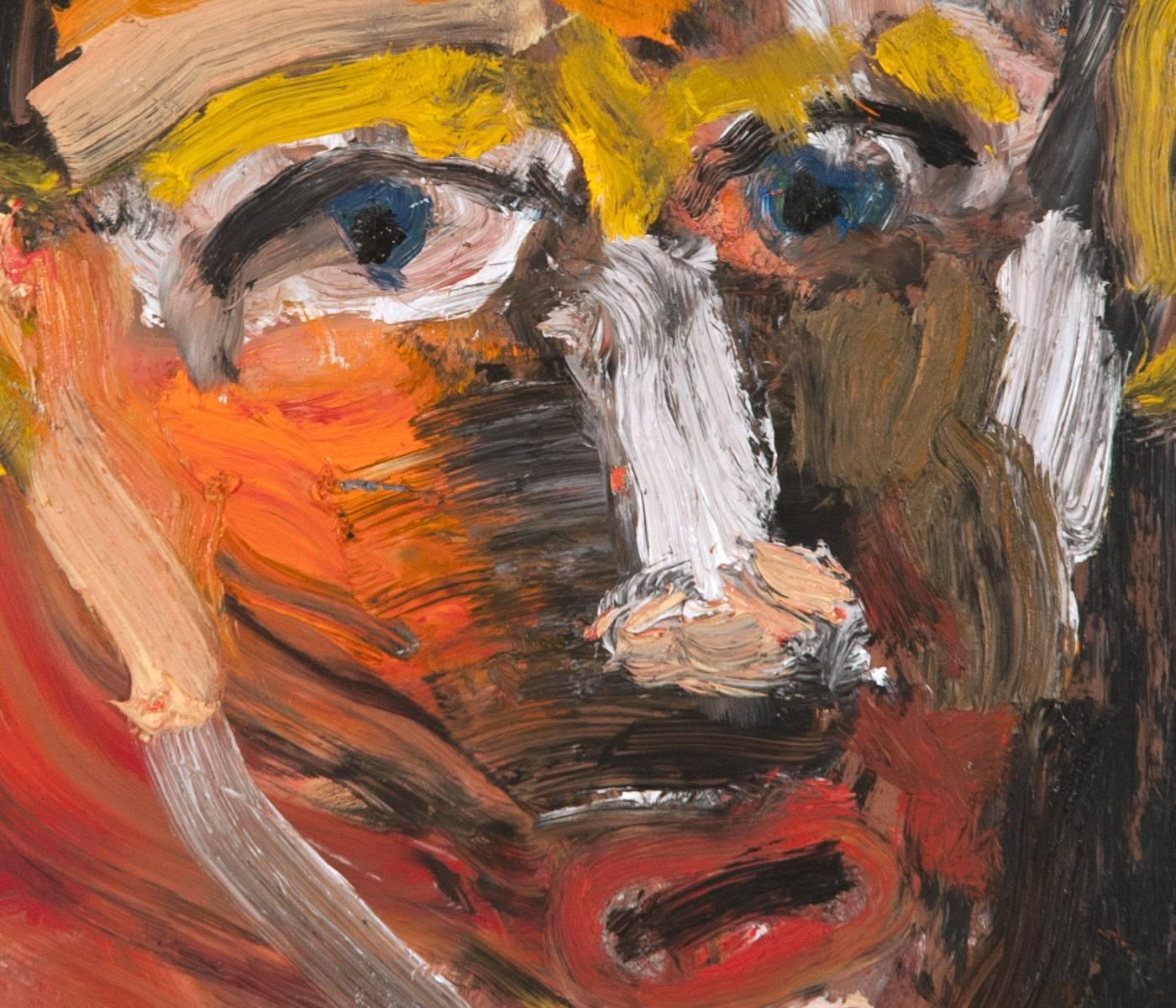 Michael Hafftka, One Who Doesn't Know How to Ask, expressionist portrait of man 2