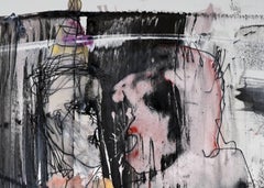 Sharing. Contemporary erotic watercolor painting, couple embracing.