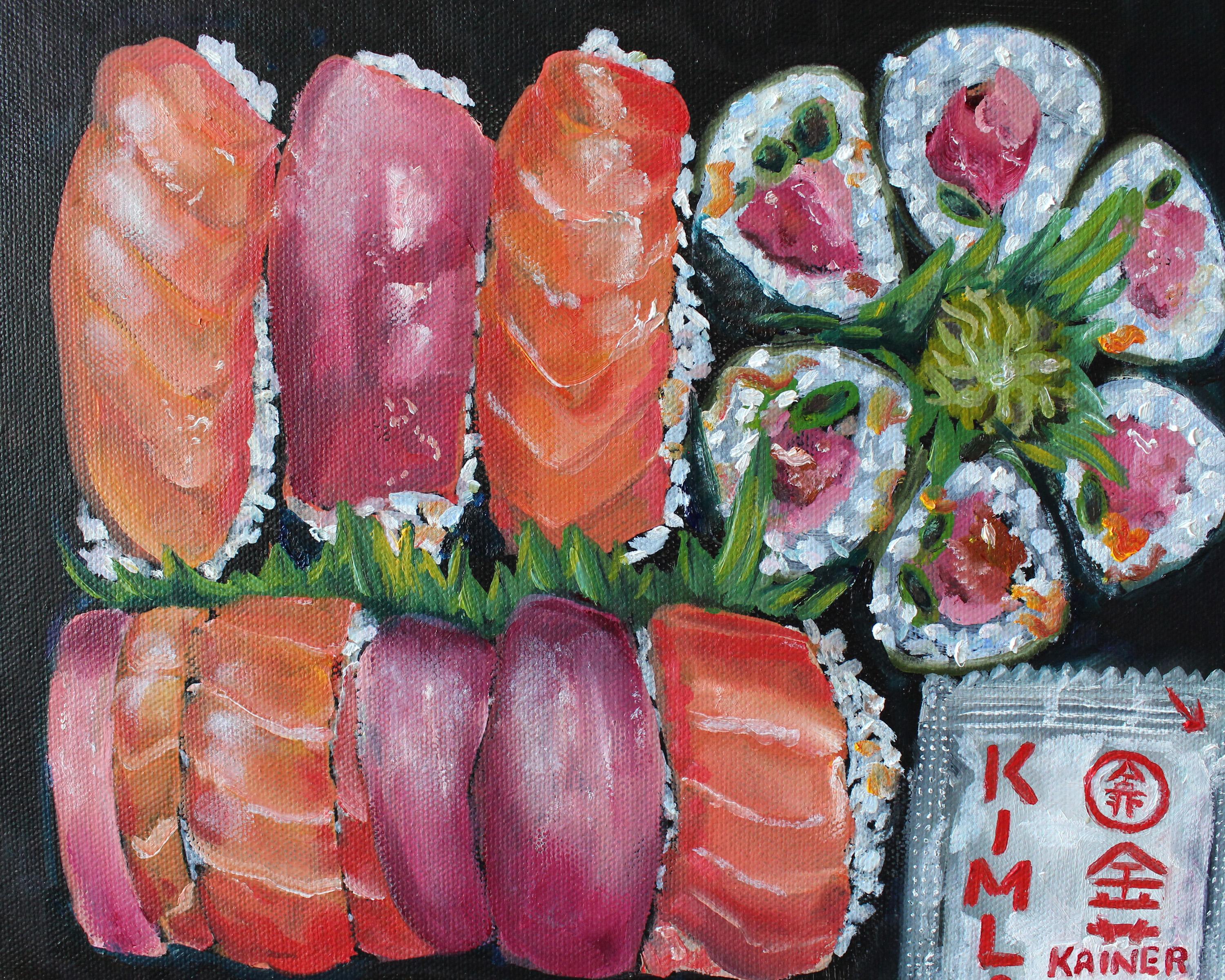 Kristine Kainer Still-Life Painting - Sushi I