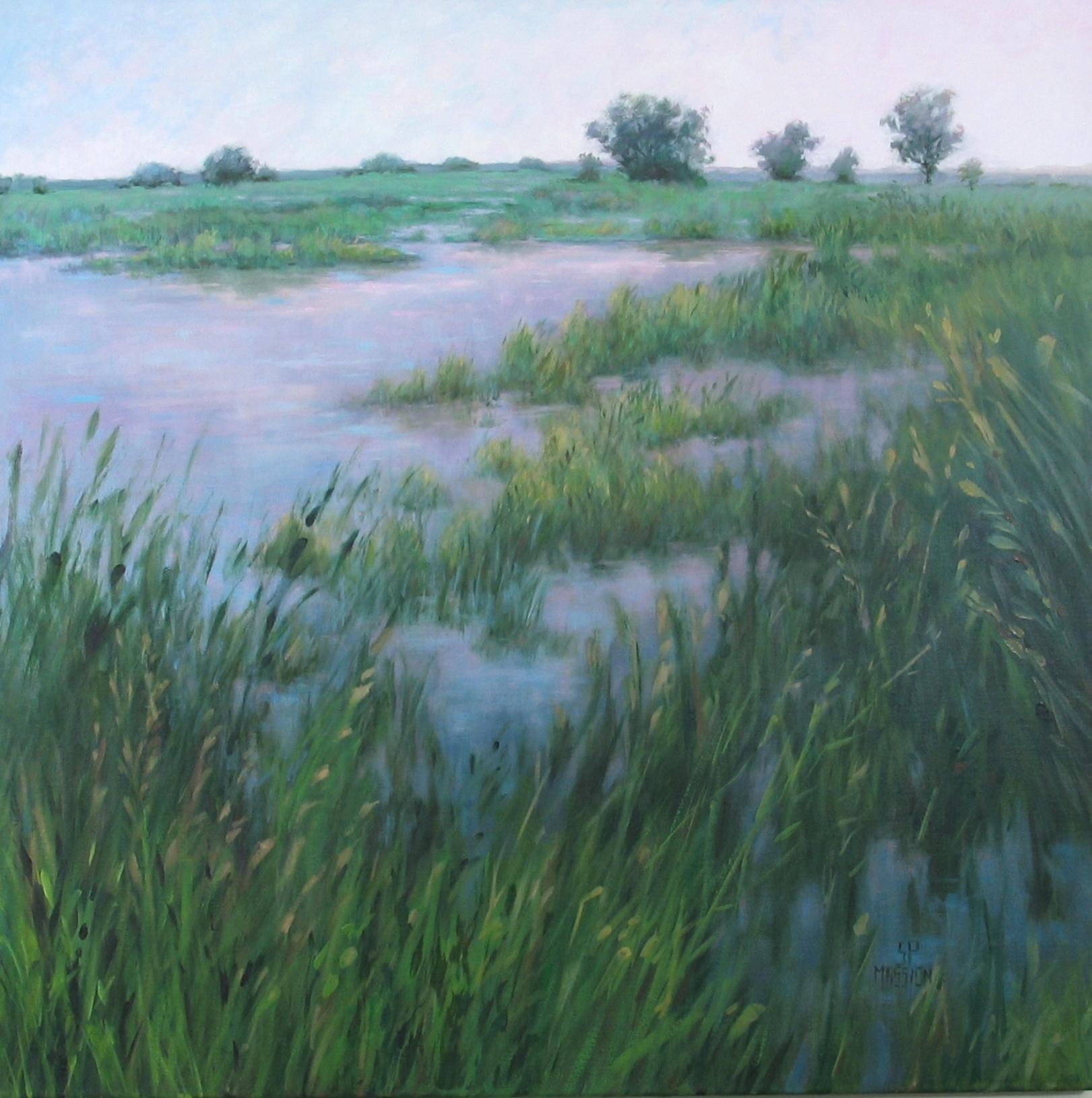 Suzanne Massion Landscape Painting - Lake In The Prairie