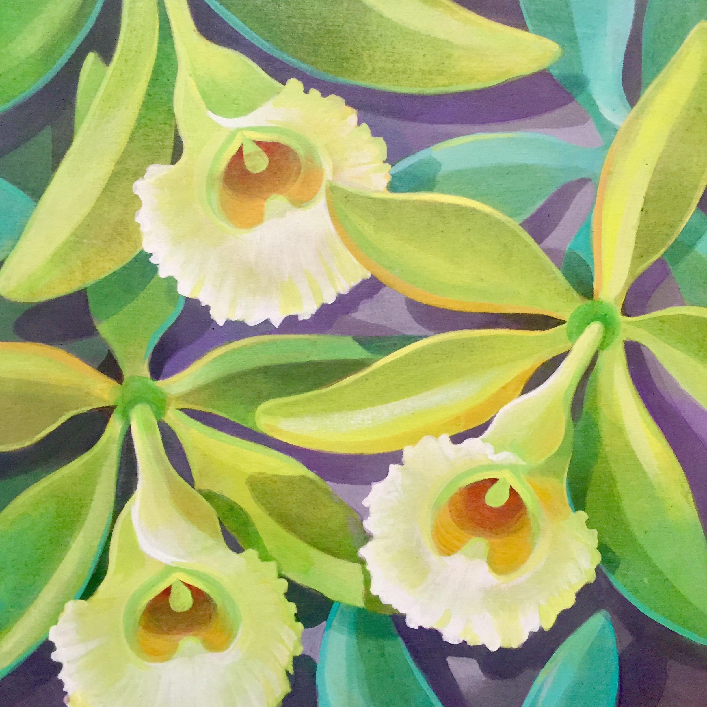 Johnny Karwan Still-Life Painting - Vanilla Orchids