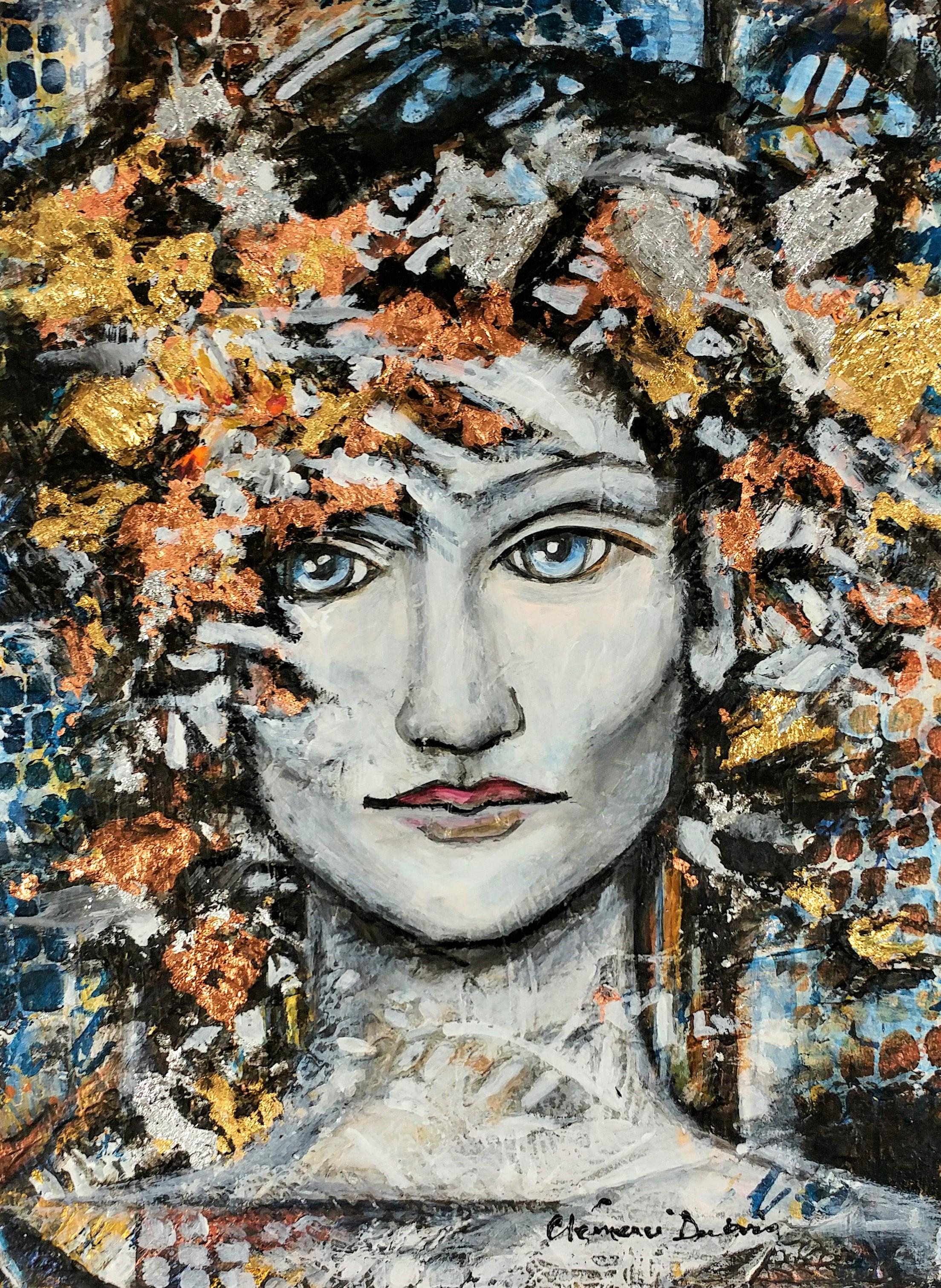 The girl of Aube - Mixed Media Art by Clemence Dubois