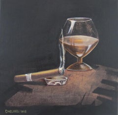 Smoking a Cigar