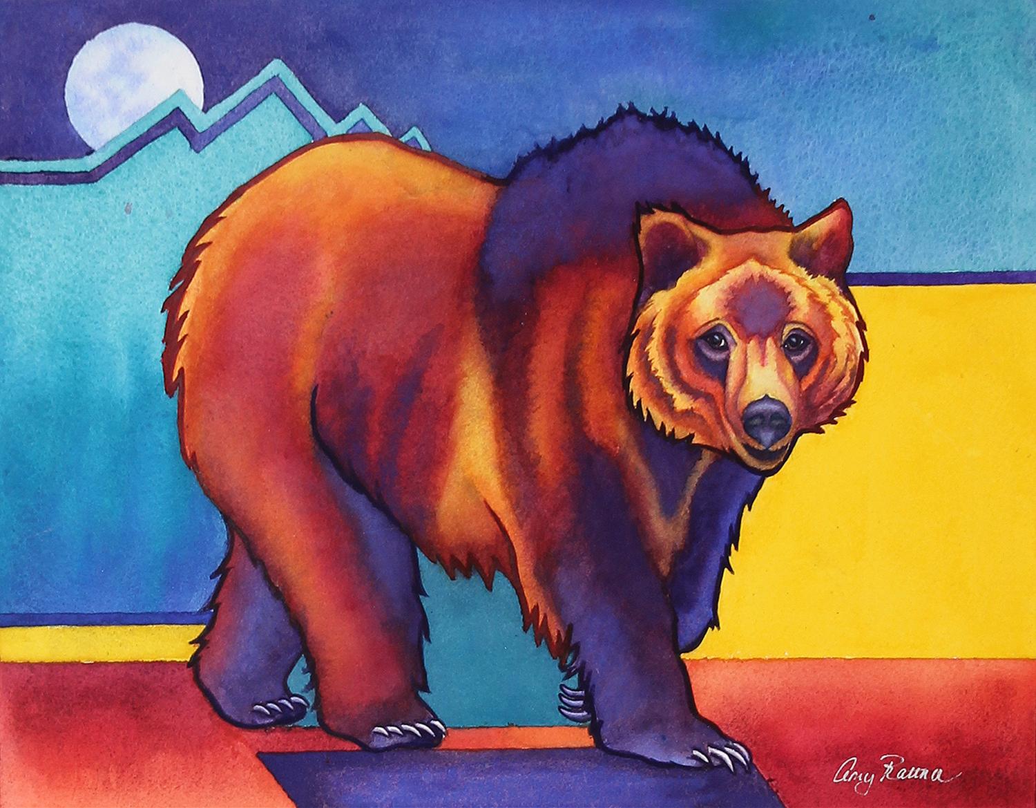 Amy Rattner Abstract Drawing - Grizzly