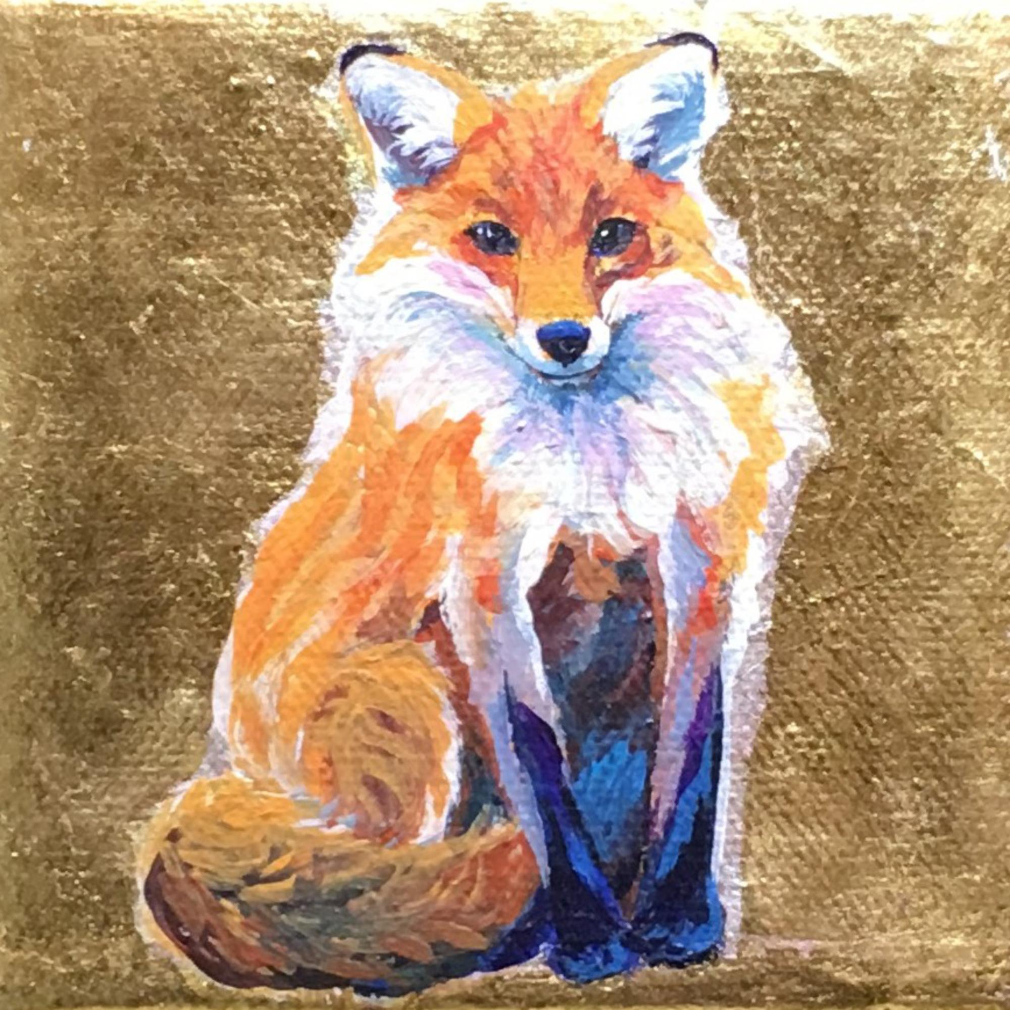 Red Fox Mysterious - Mixed Media Art by Pandalana Williams