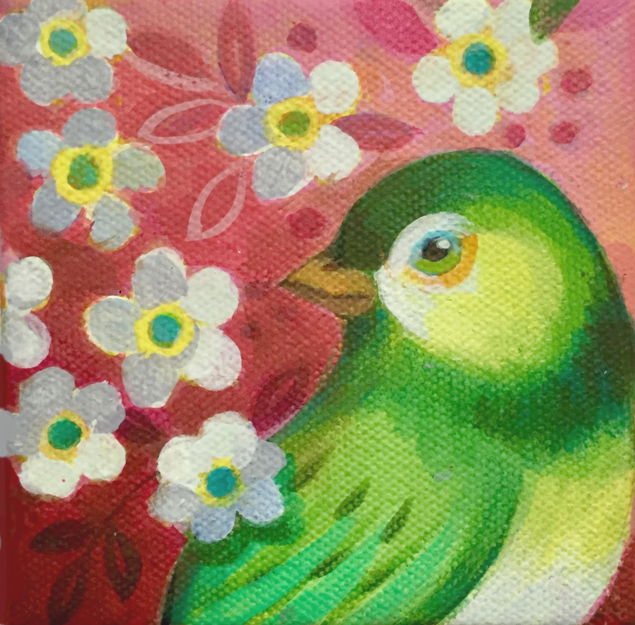 Johnny Karwan Still-Life Painting - Green Canary