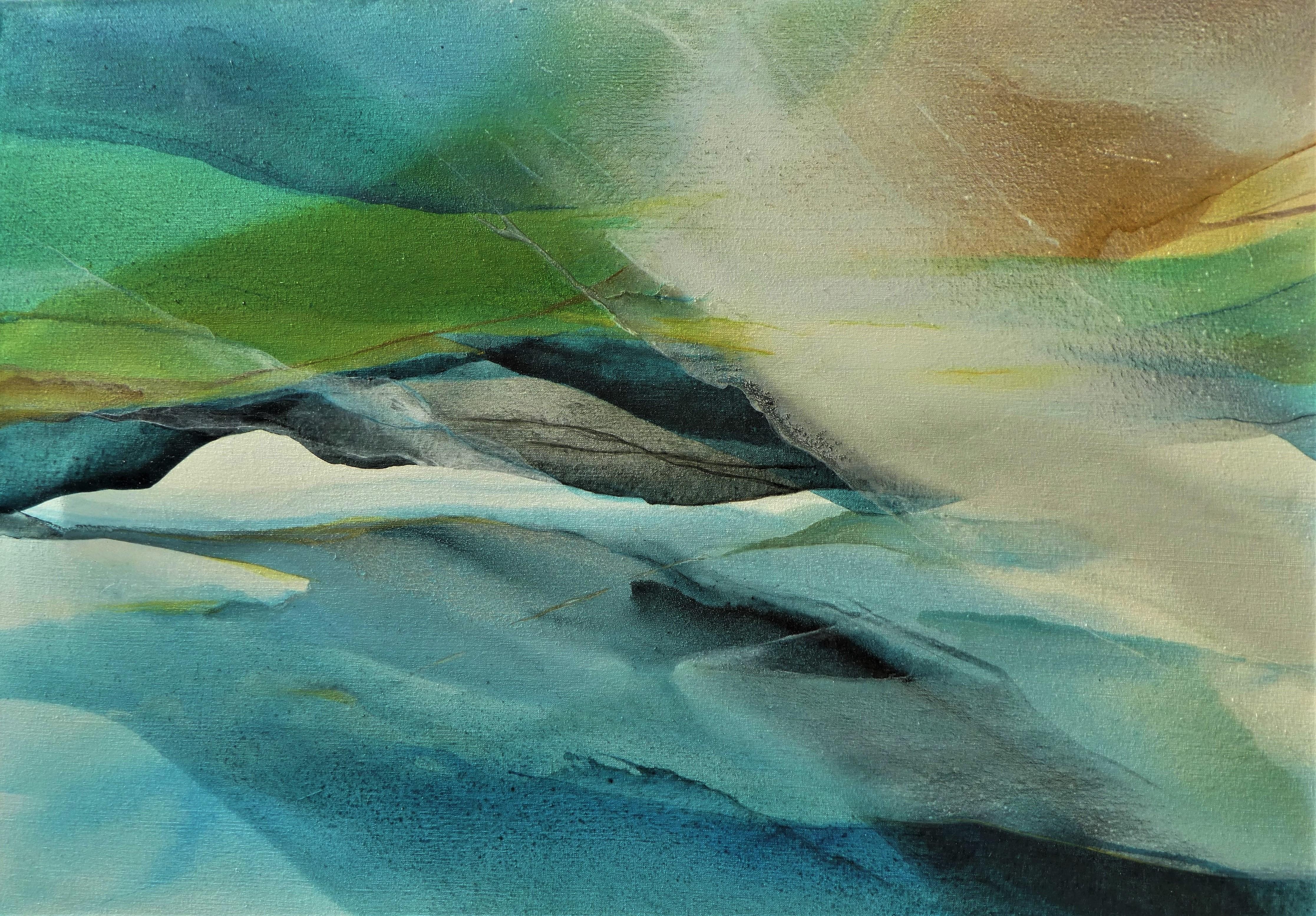 Dorothy Dunn Abstract Painting - Morning Mist