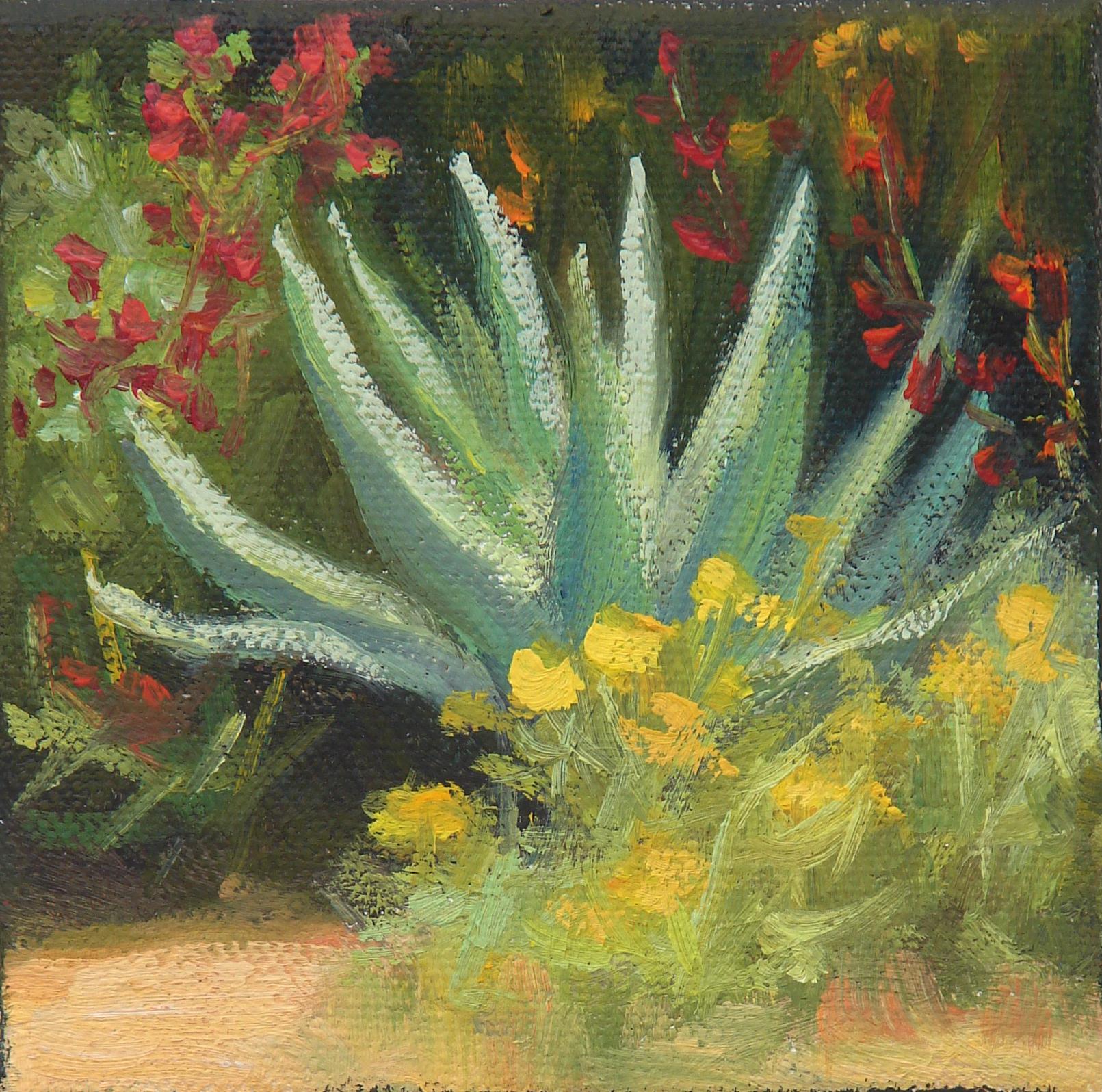 Agave with Wildflowers - Art by Sherri Aldawood