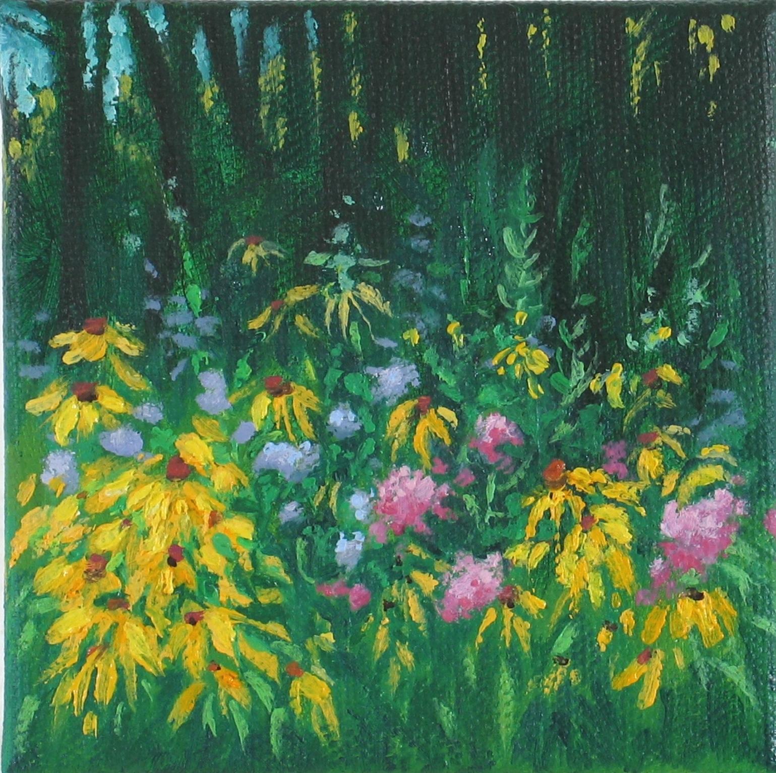 Suzanne Massion Still-Life Painting - July's Tree Line
