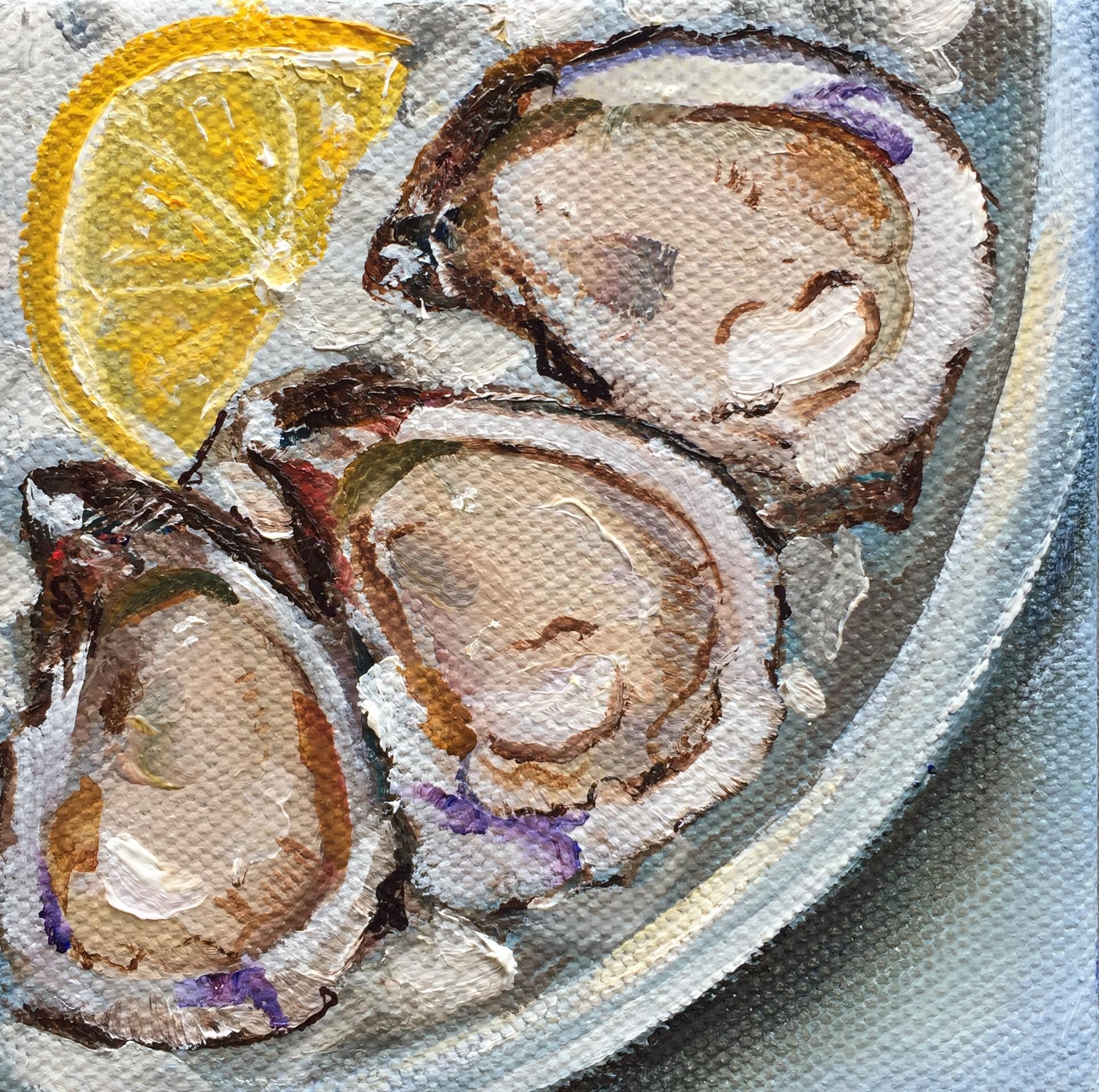 Oysters with Lemon - Art by Kristine Kainer