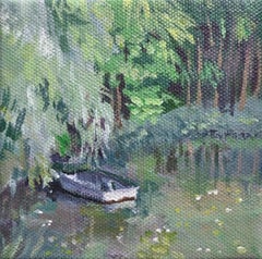 Pond Boat under Willows