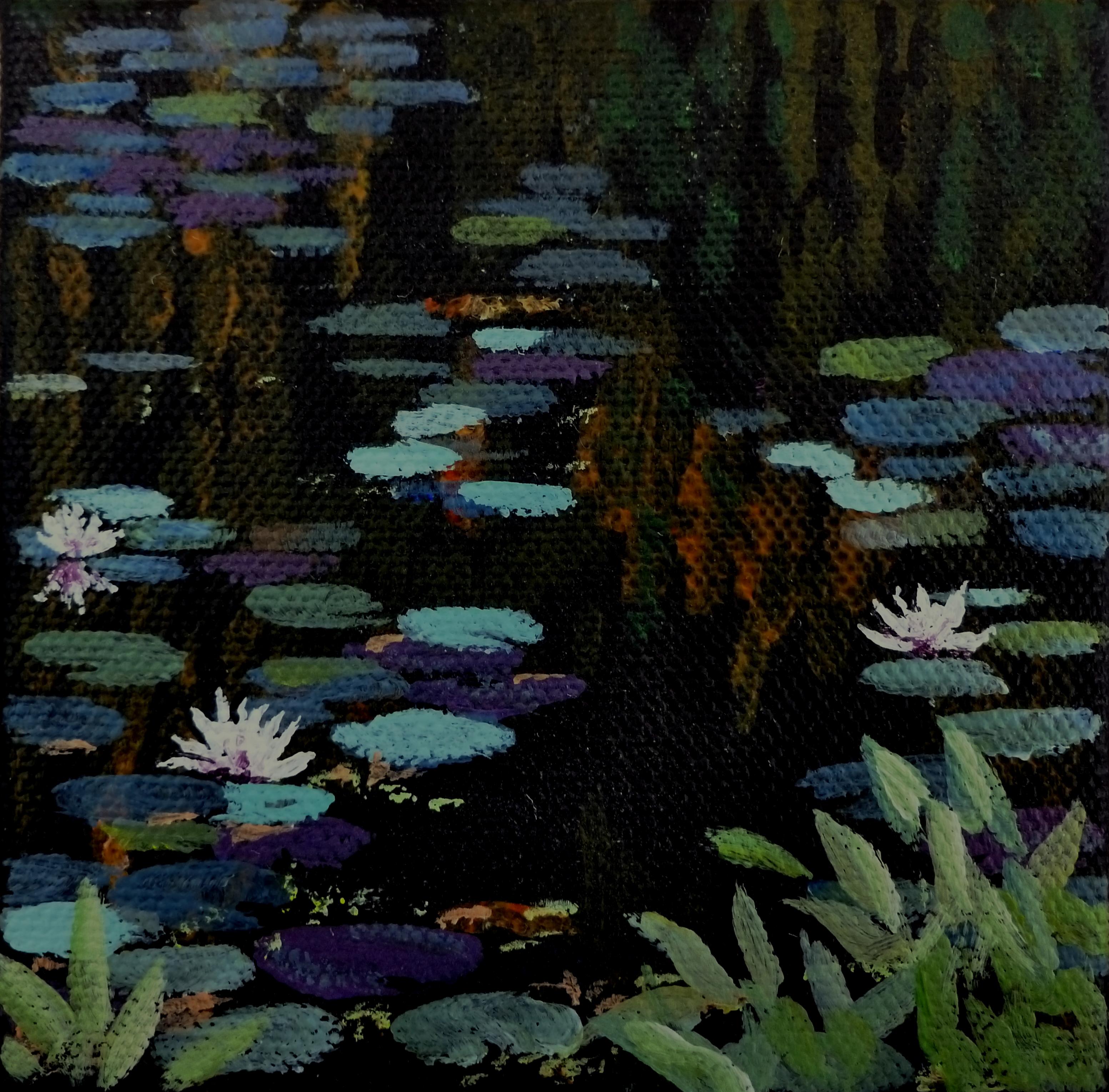 Catherine McCargar Landscape Painting - Floating Lilypads II