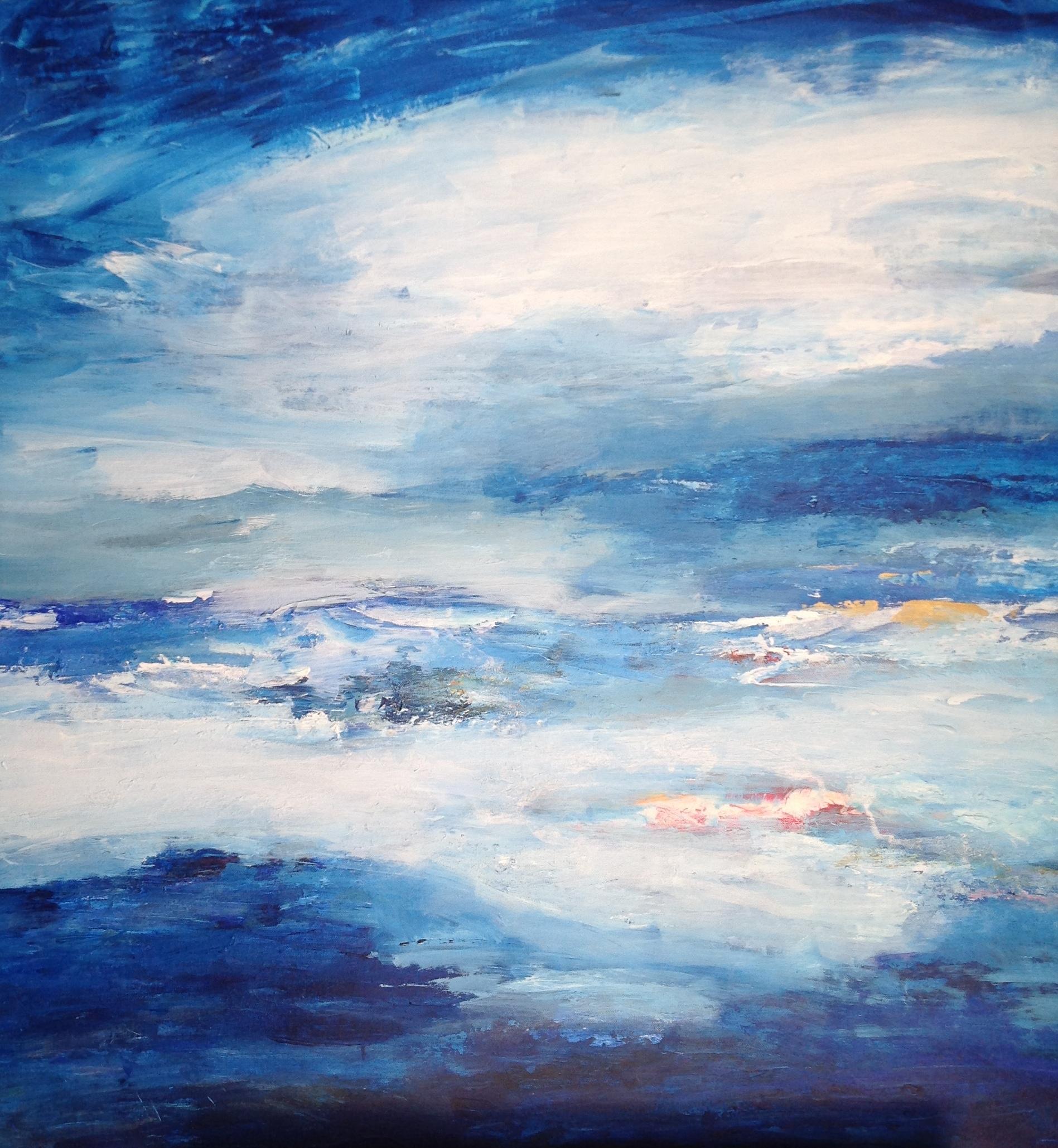 Abstract Painting di Hilma Koelman - Riflessi dell'oceano