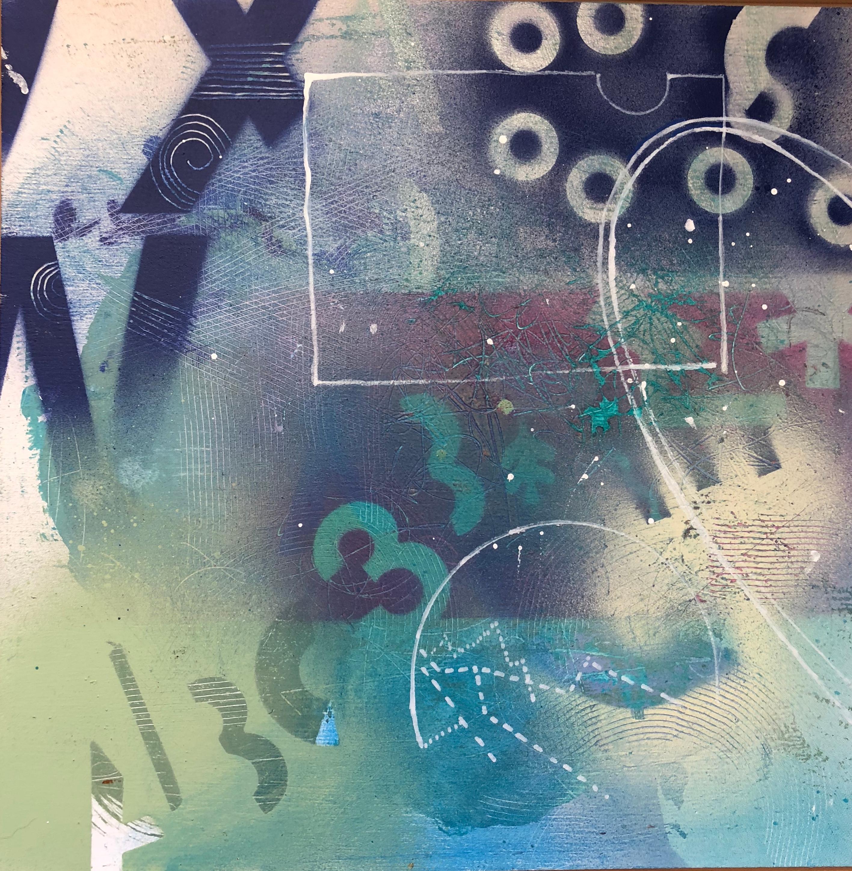 Abstract Painting di Janine Etherington - Le stelle stanno cadendo grosse come pietre