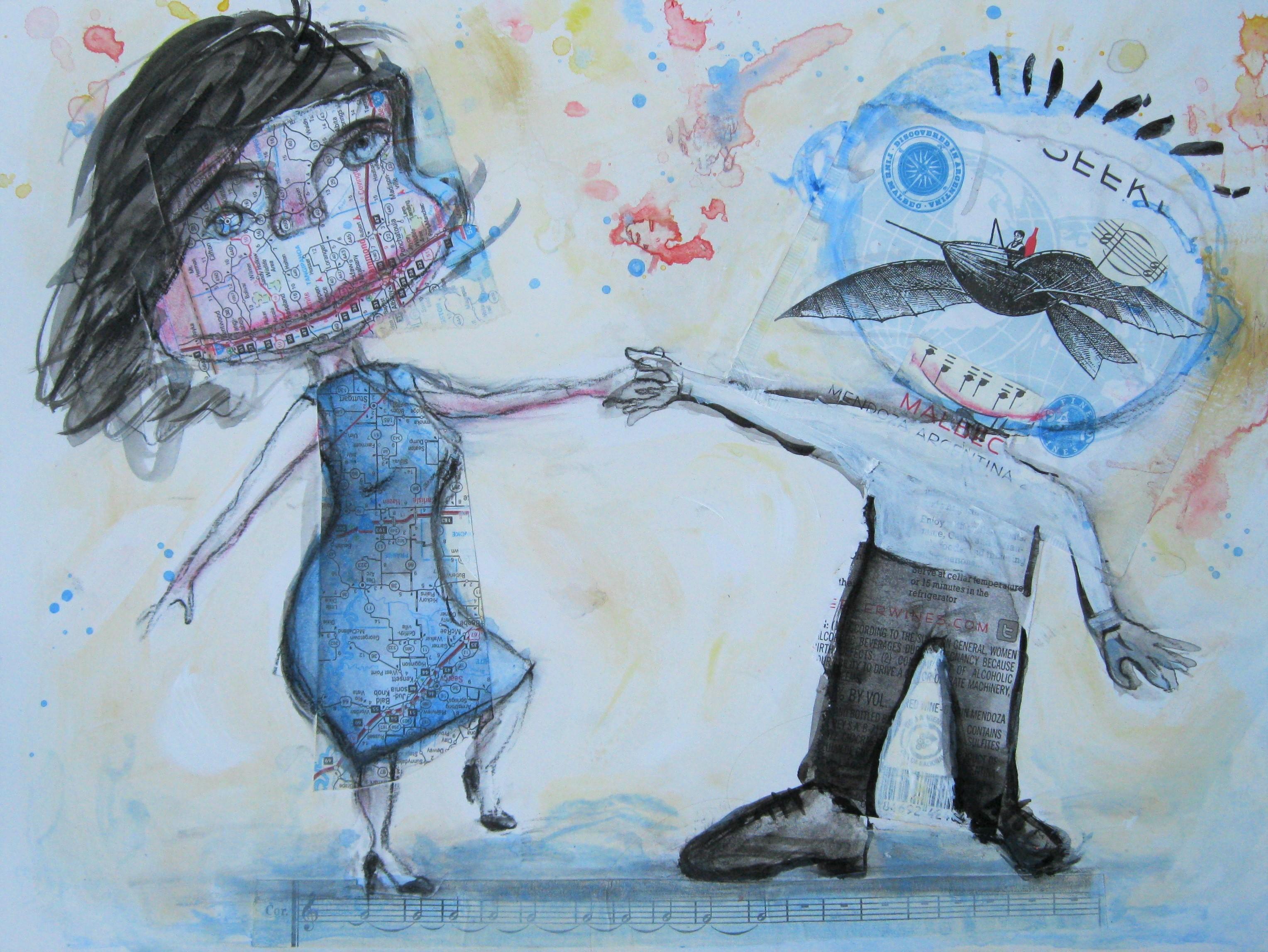 Jumpin' Jive - Mixed Media Art de Libby Ramage