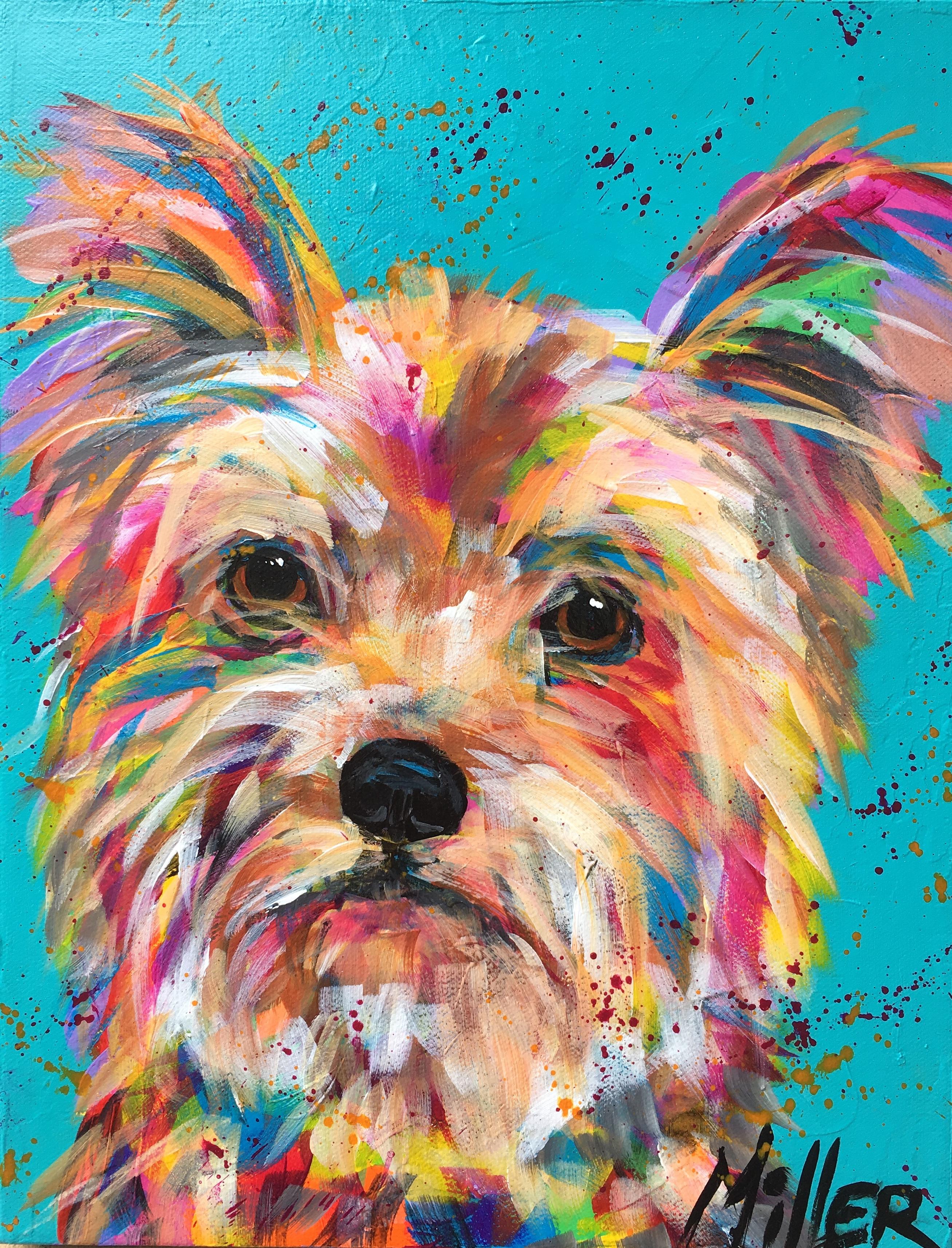 Tracy Miller Animal Painting - Scruffy