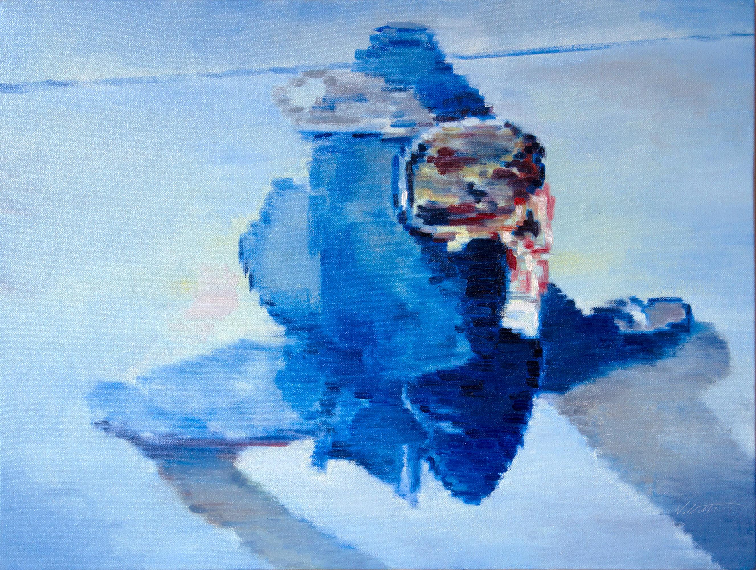 Warren Keating Figurative Painting - Blue Monday
