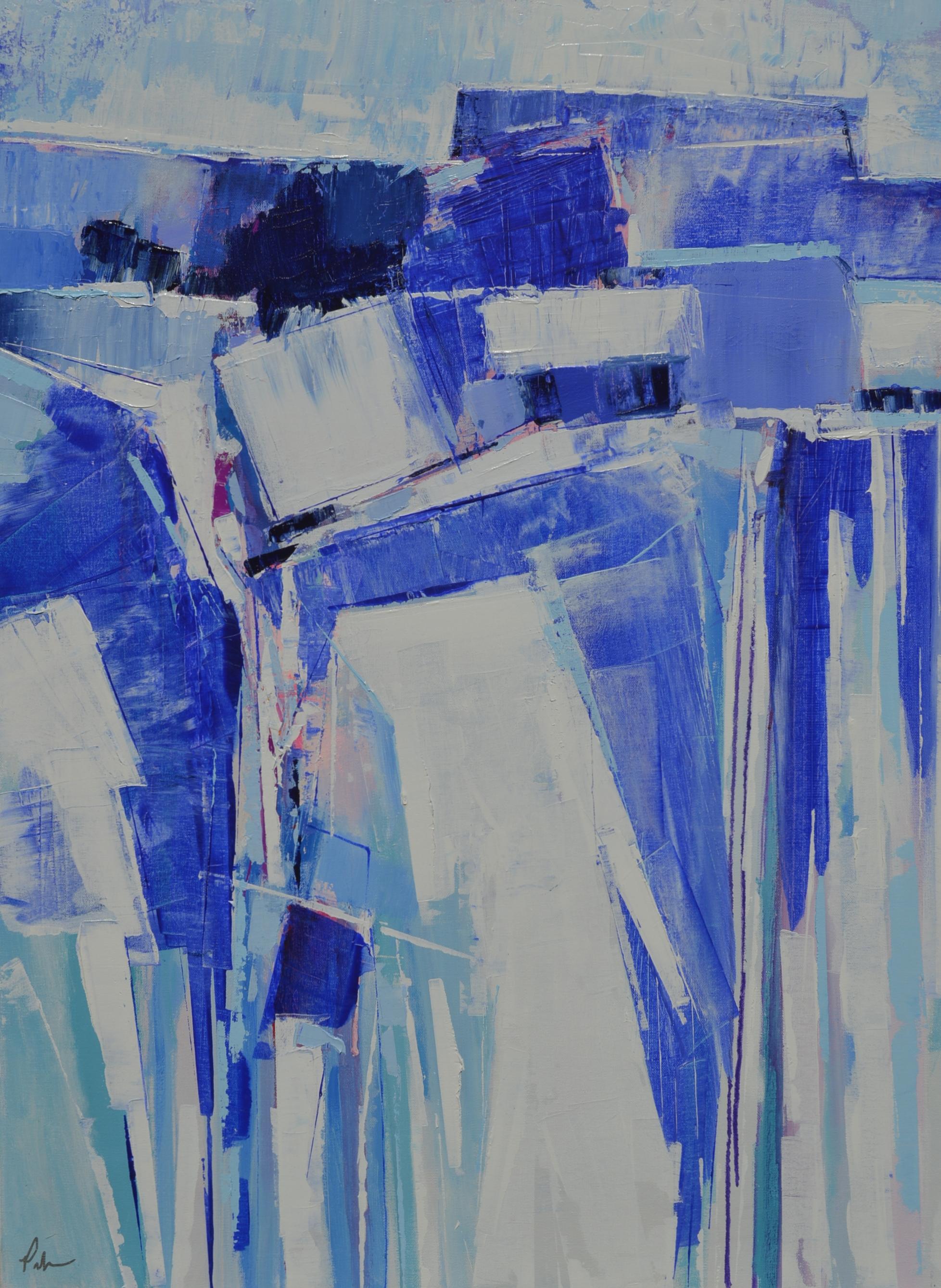 Abstract Painting Patrick O'Boyle - Bleu abstrait