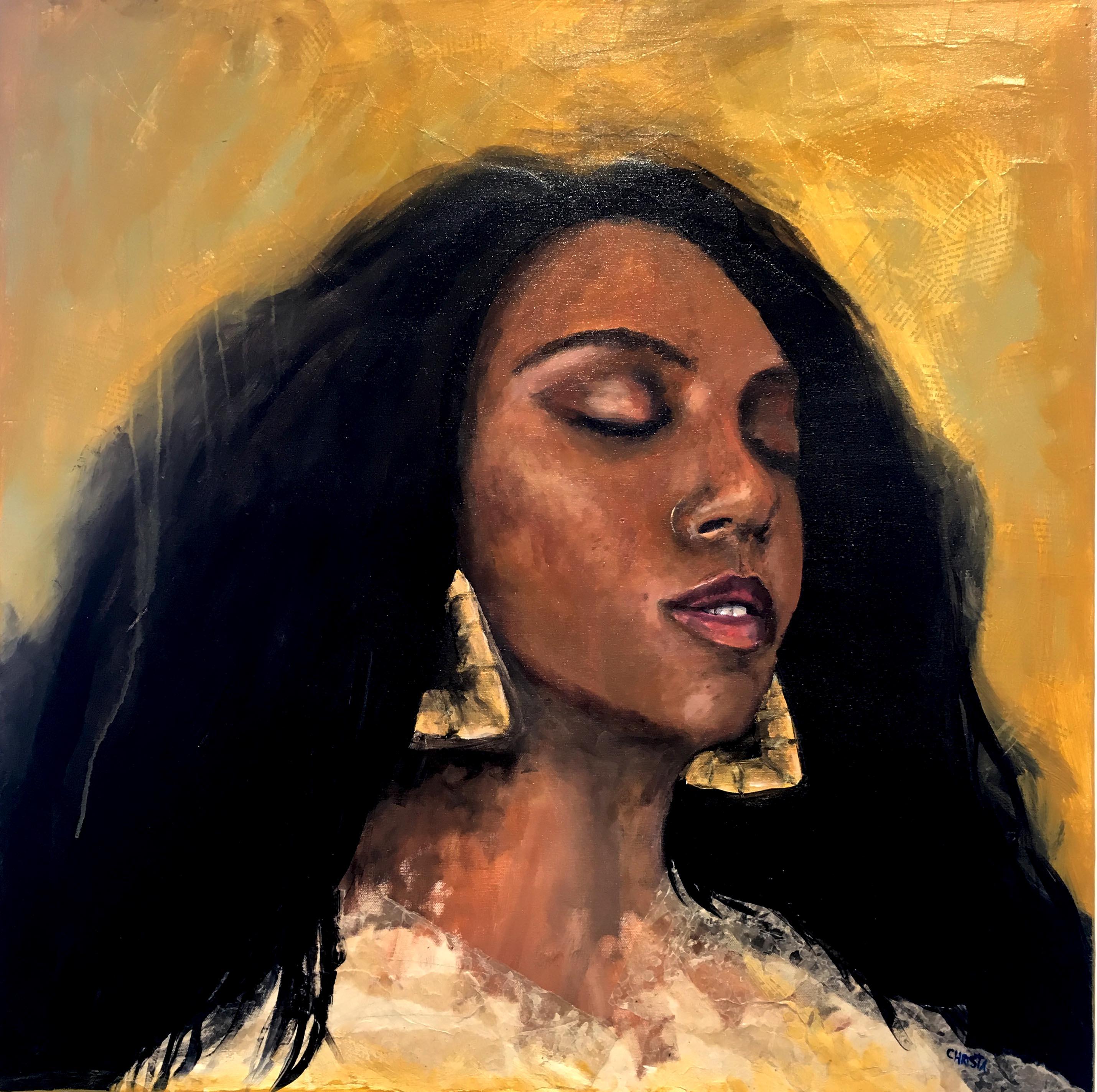 Christa Forrest Figurative Painting - I Am Where I Need to Be