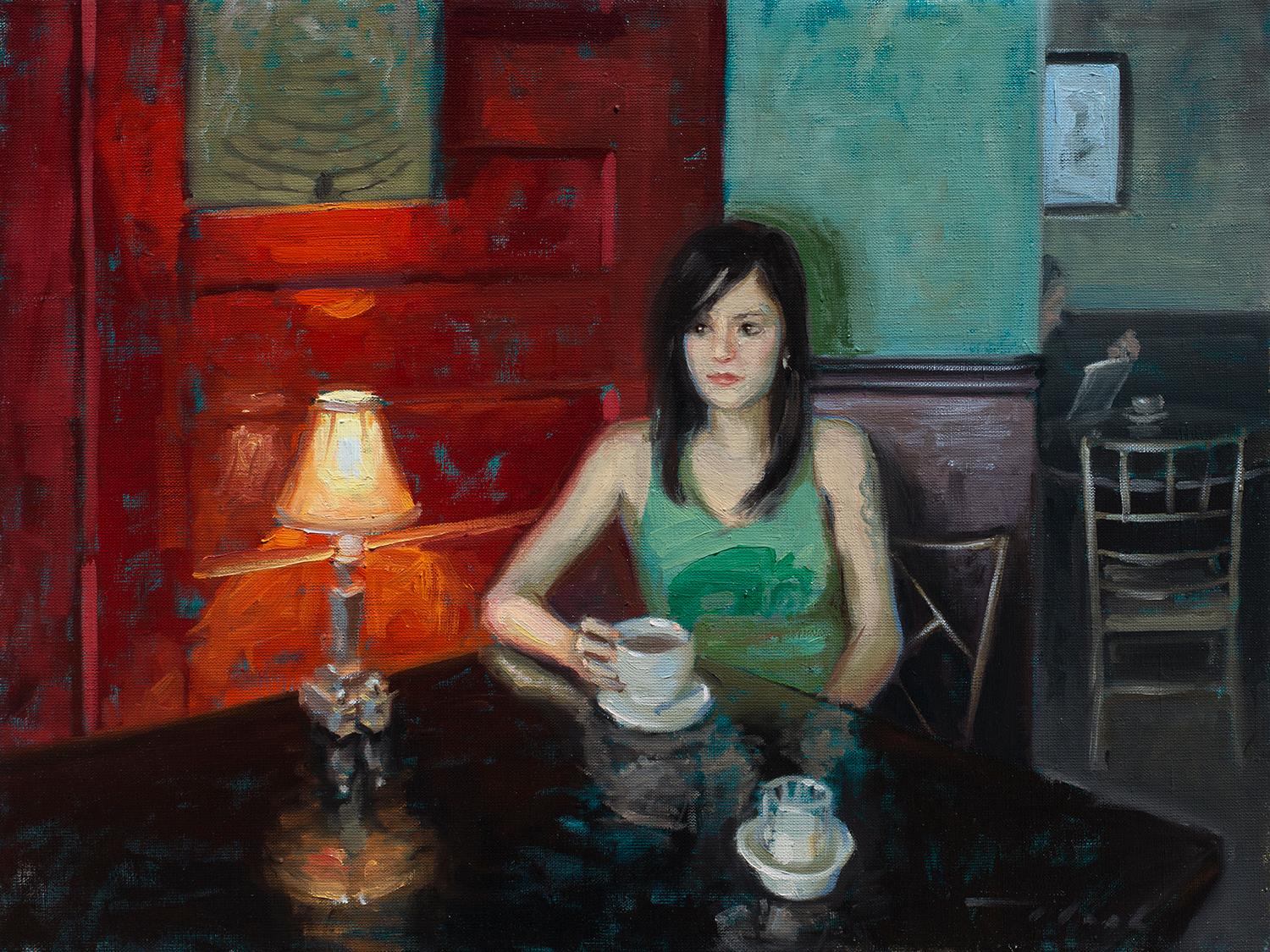 McGarren Flack Portrait Painting - Beehive Tearoom