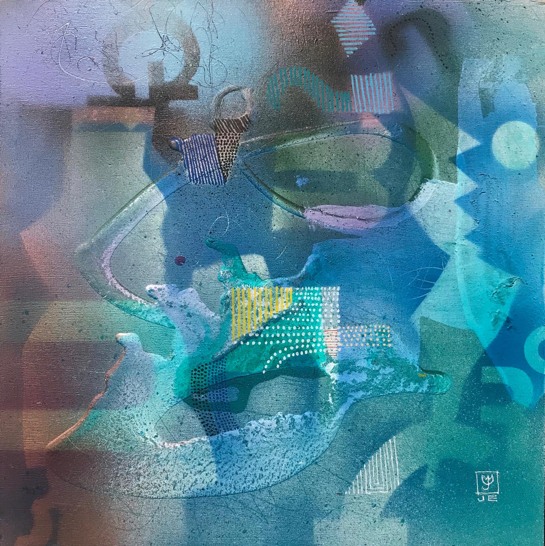 Abstract Painting di Janine Etherington - Un'altra interpretazione del blues