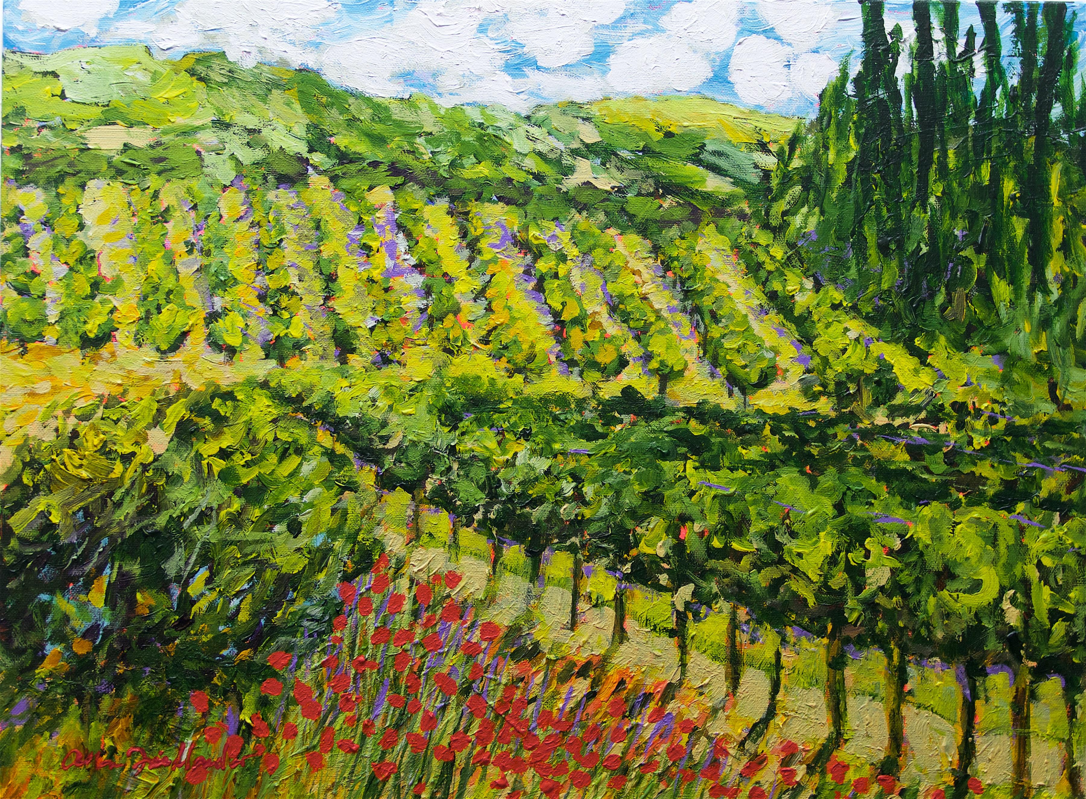 Mountain Vineyard - Art by Allan P. Friedlander