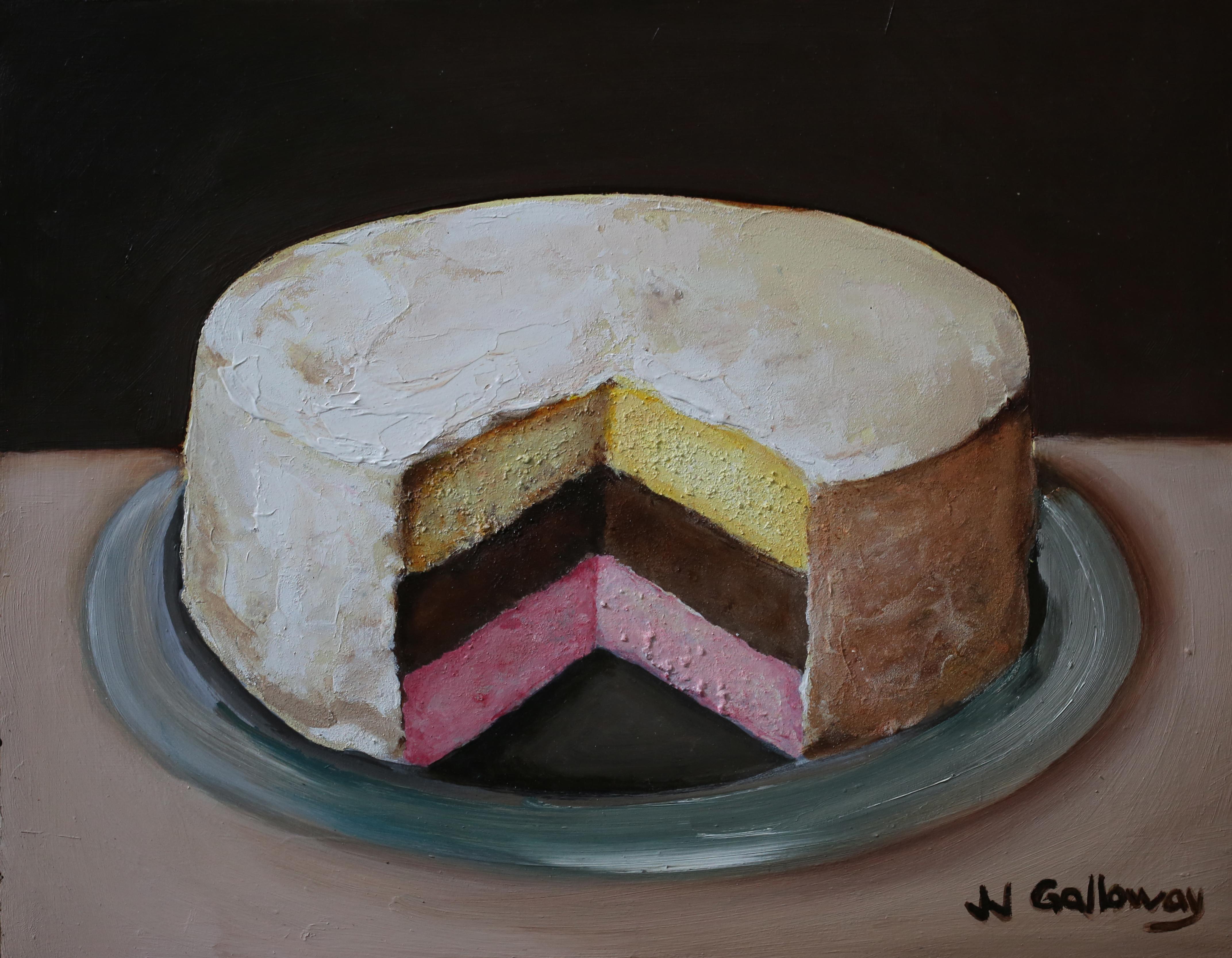 JJ Galloway Still-Life Painting - Neapolitan Cake III