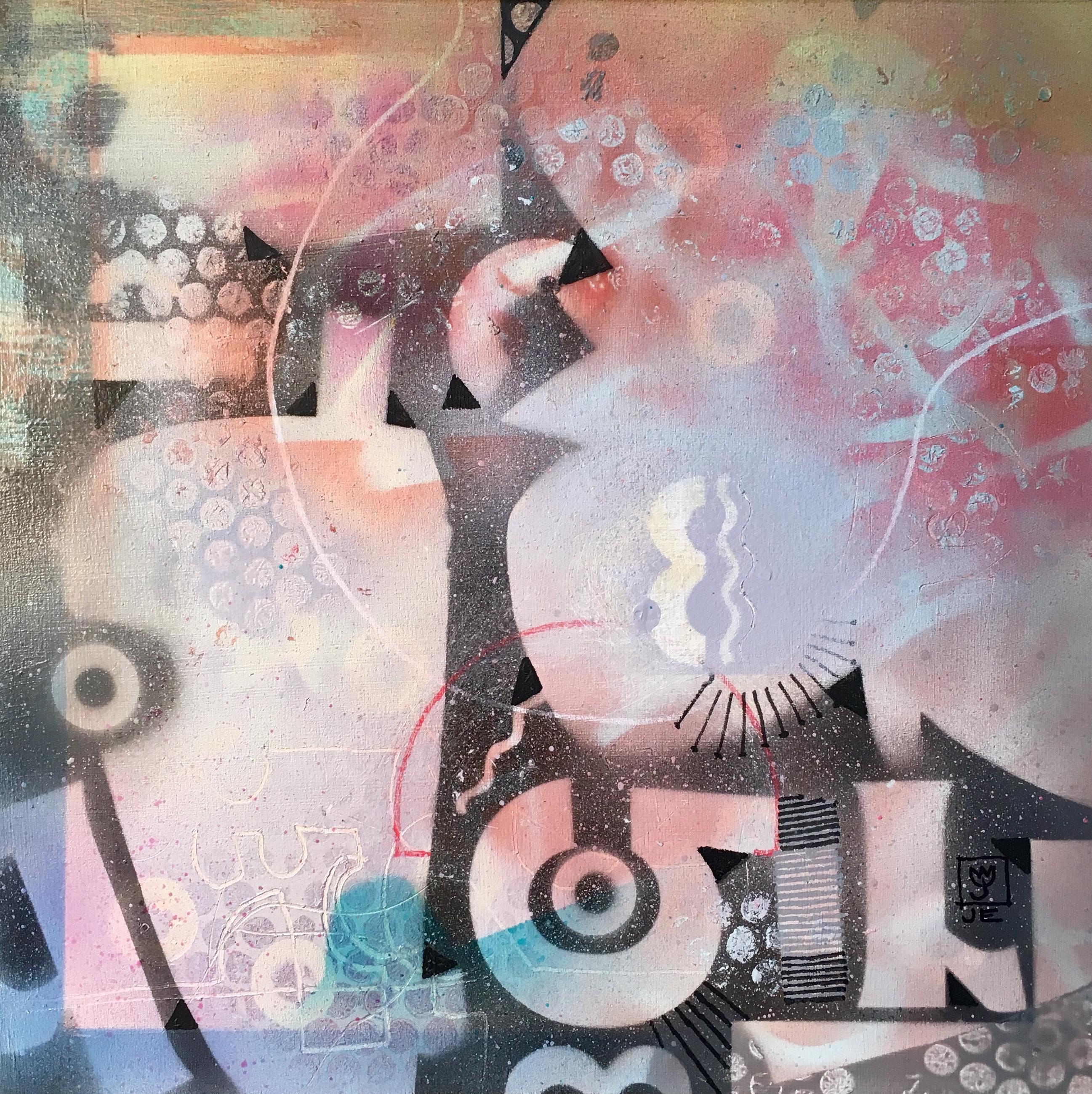 Janine Etherington Abstract Painting – Subway Jive