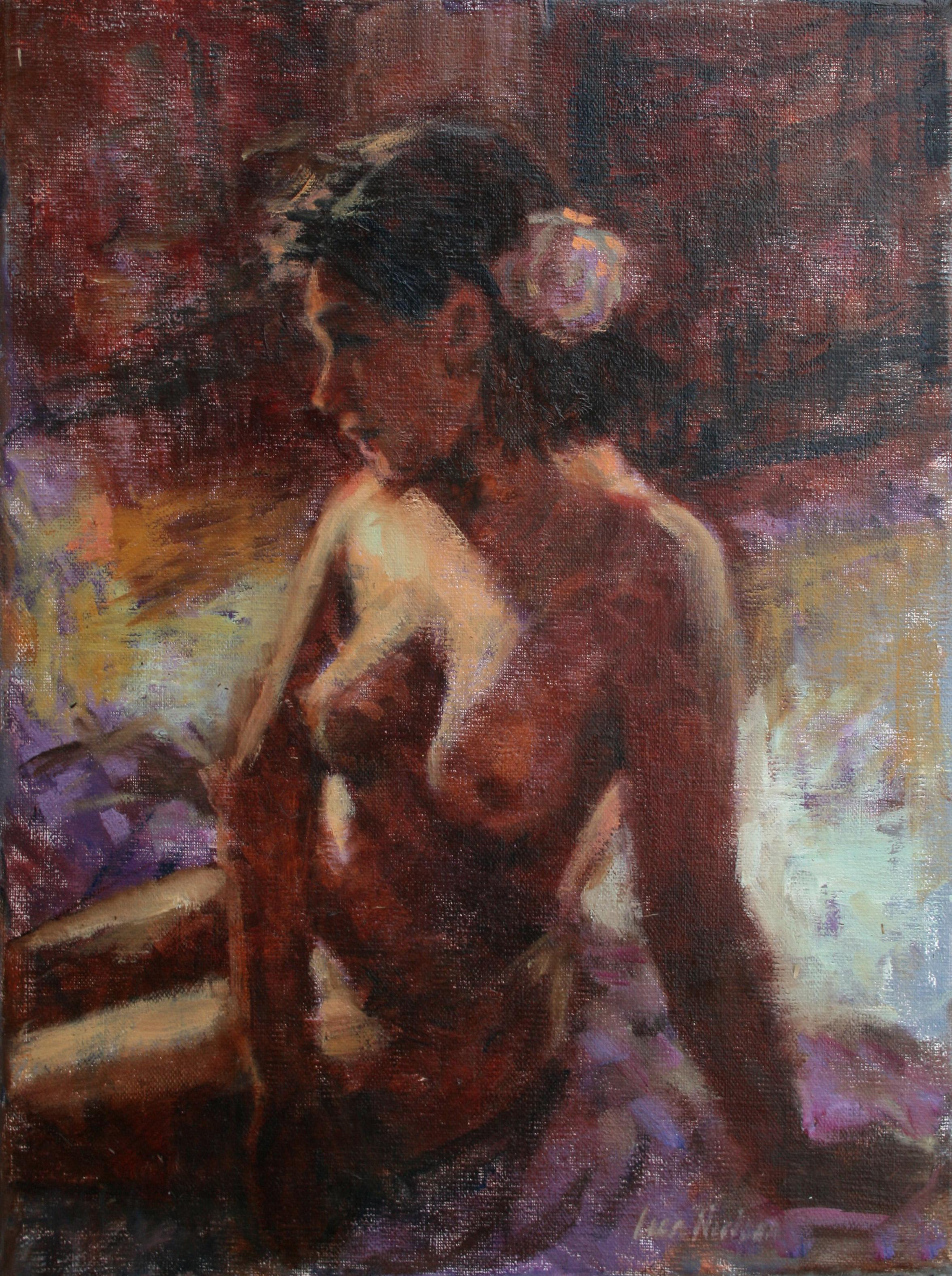 Lisa Nielsen Nude Painting - Reflection, Oil Painting