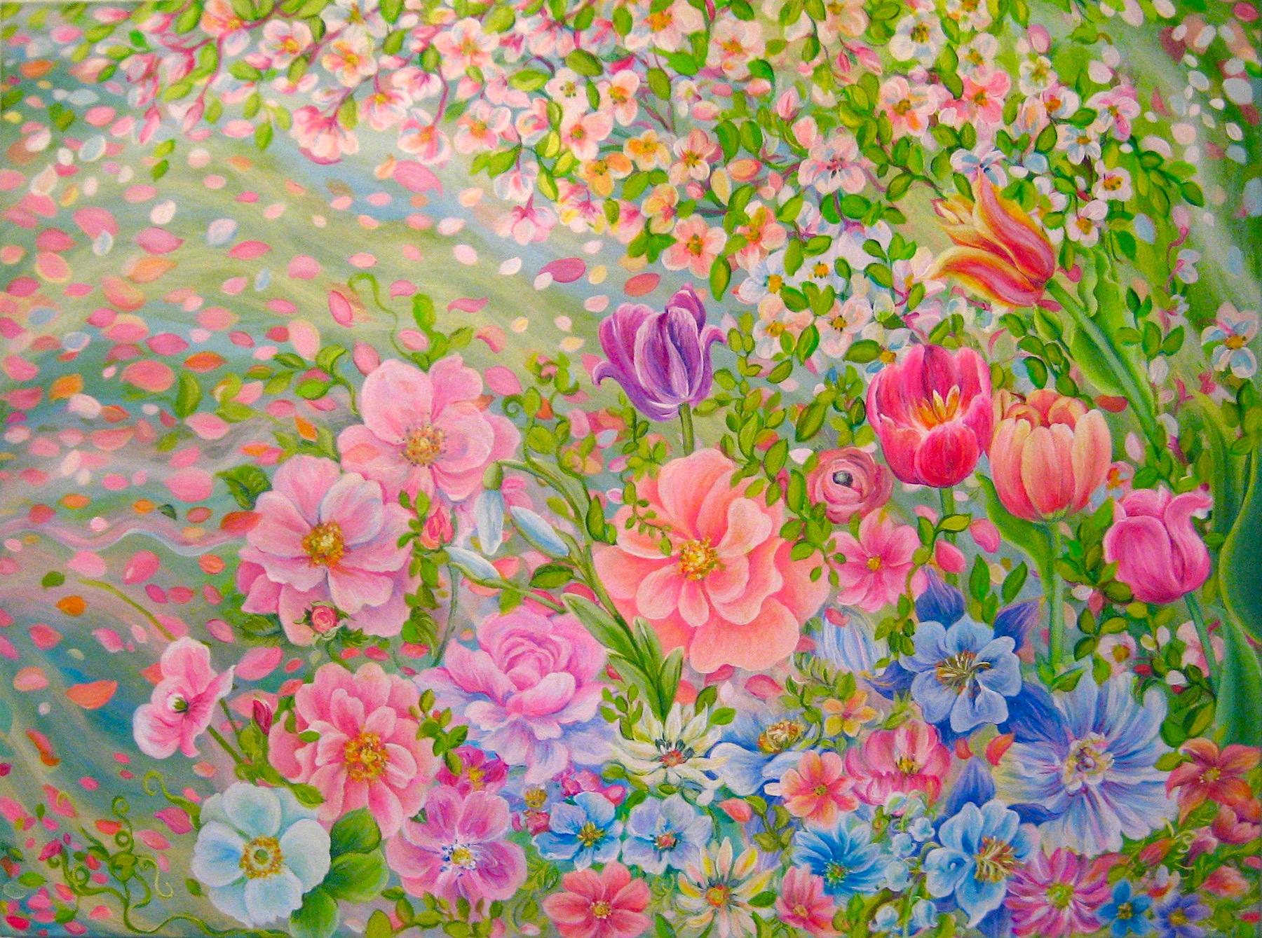 Still-Life Painting de Natasha Tayles - Flores, Pintura Original