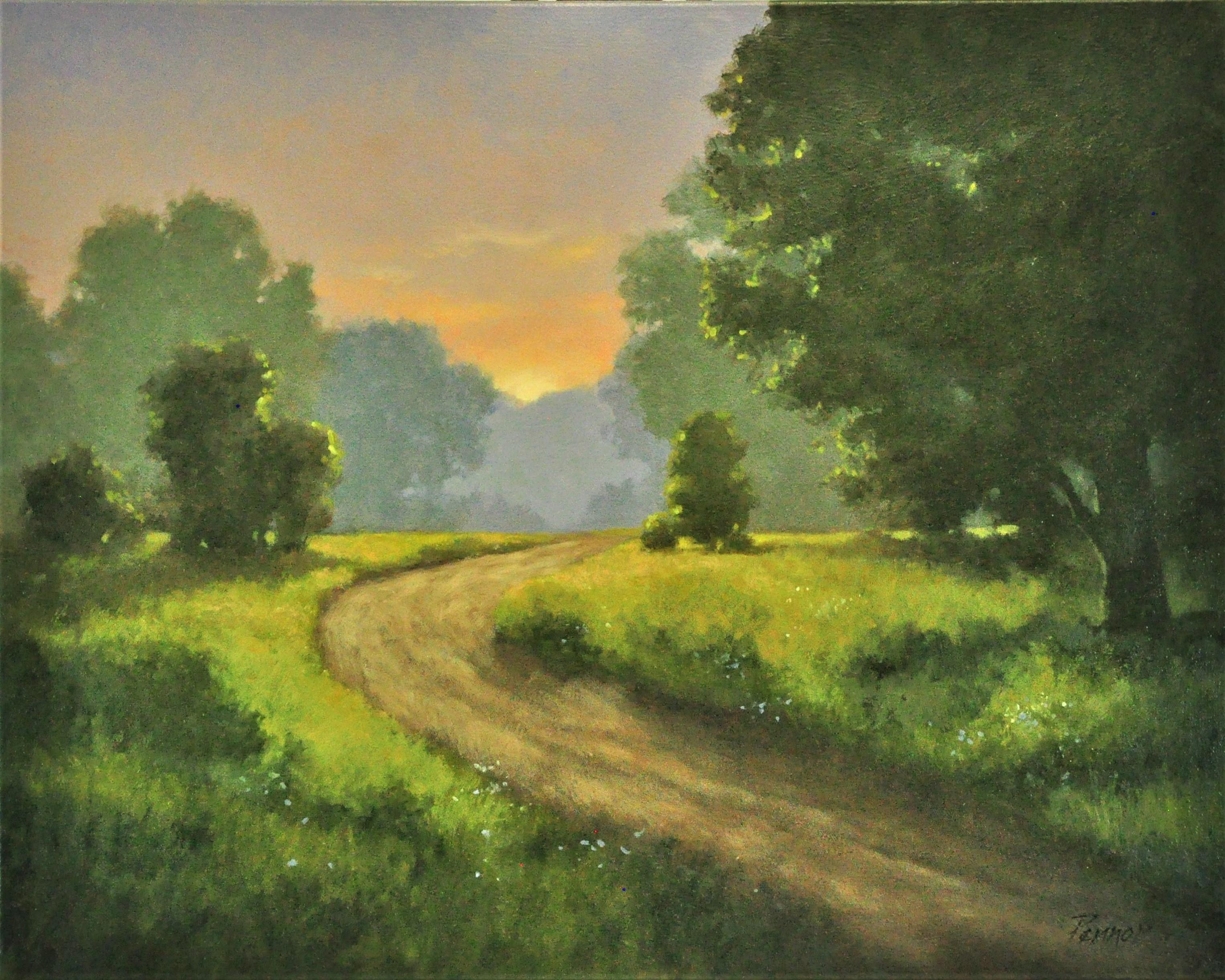 Sunset Path, Oil Painting - Art by Robert Pennor