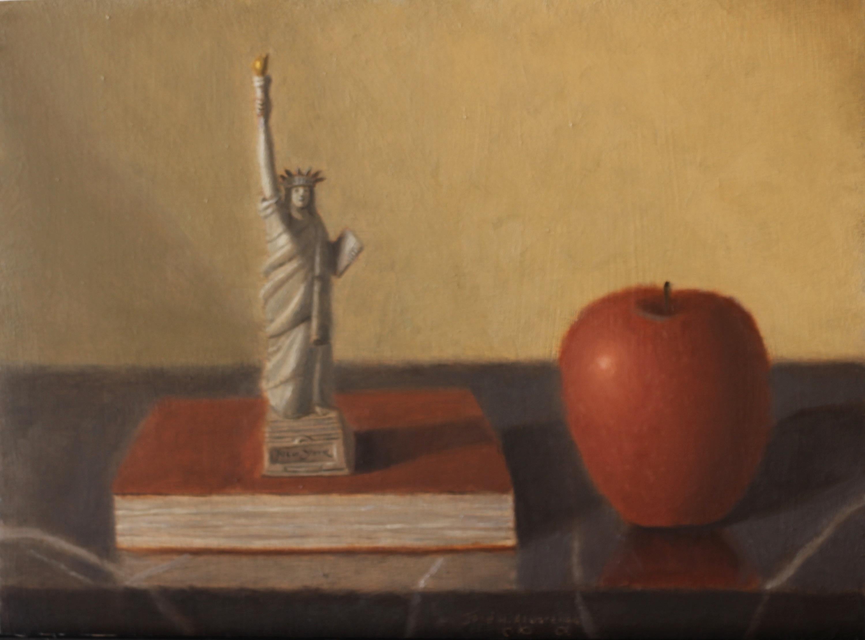Jose H. Alvarenga Still-Life Painting - The Big Apple, Oil Painting