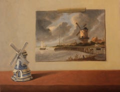 Mulini a vento, pittura a olio