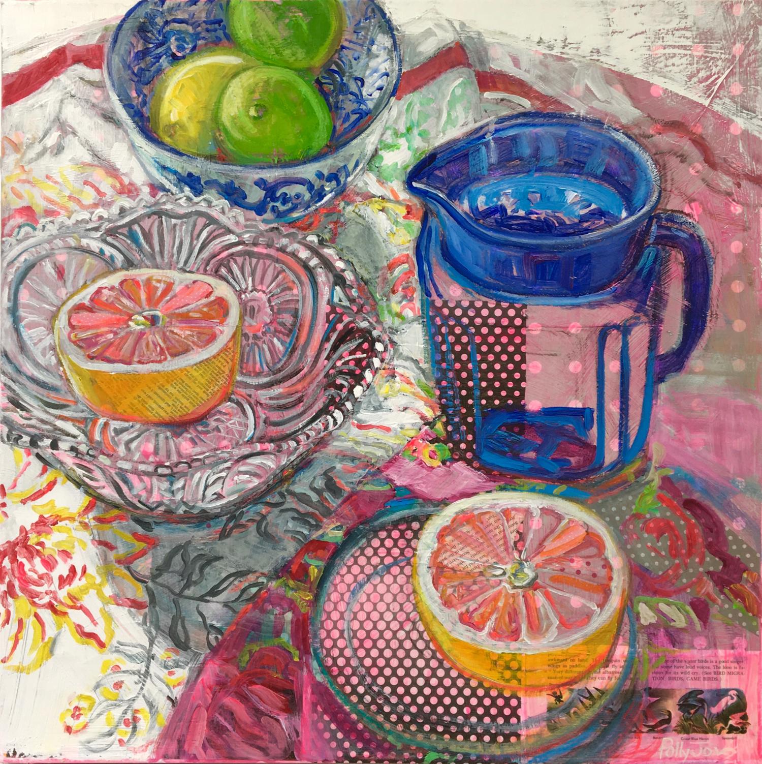Sweet and Sour Morning – Mixed Media Art von Polly Jones