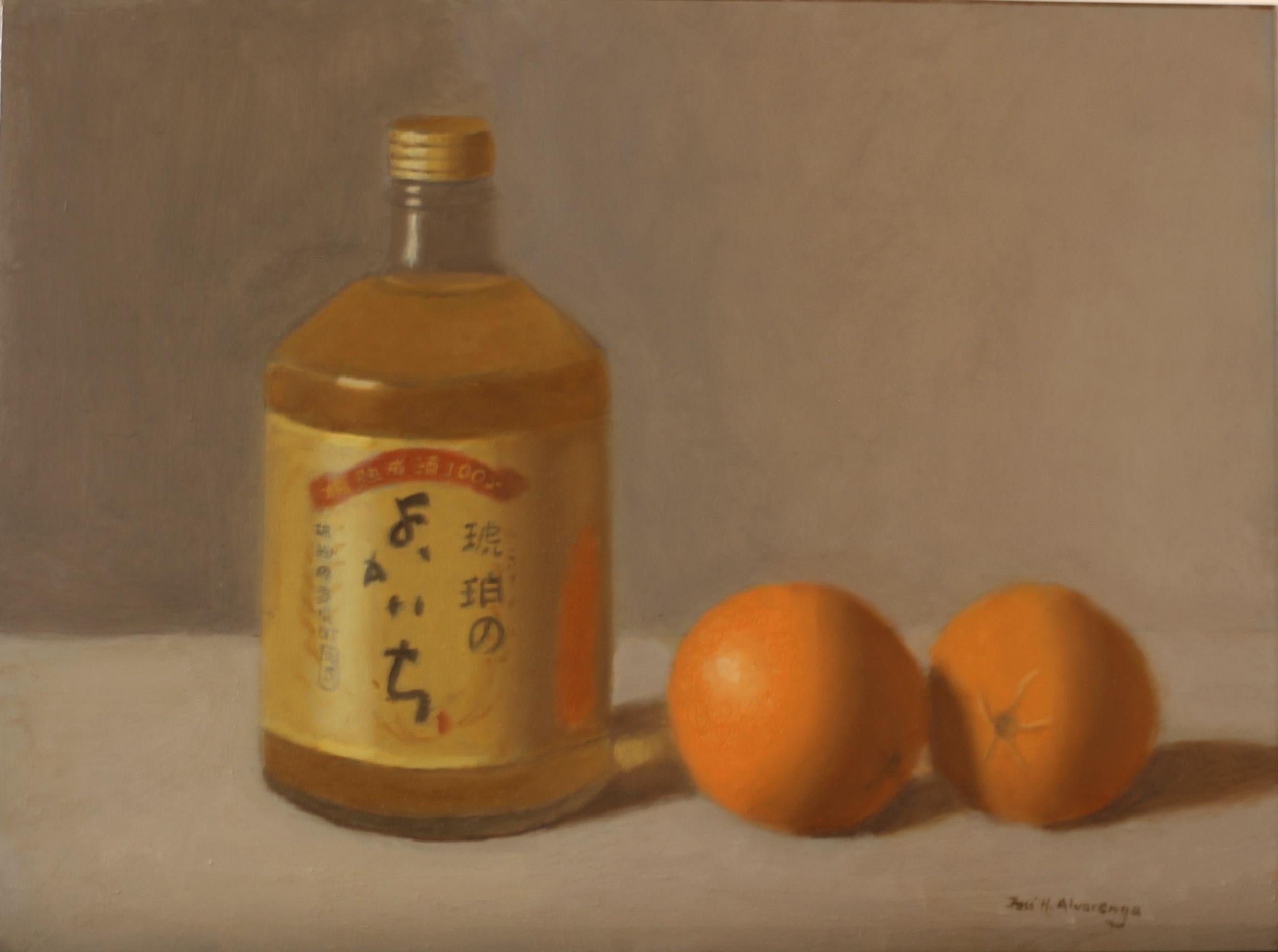 Jose H. Alvarenga Still-Life Painting - Oranges and Japanese Liqour
