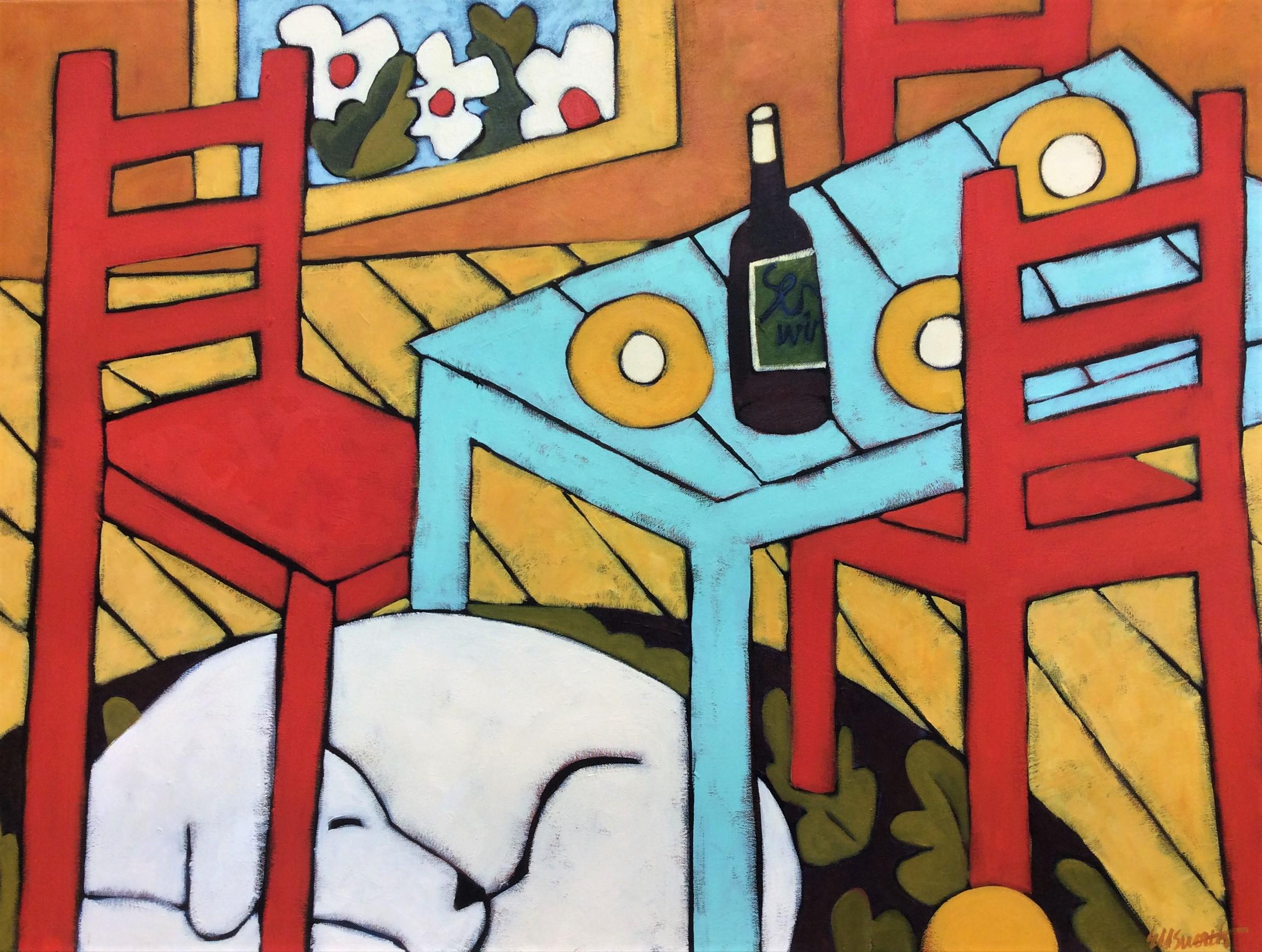 Jaime Ellsworth Still-Life Painting - Red Wine
