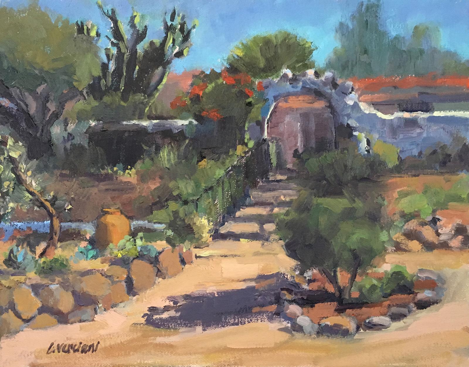 Ranchero's Garden, Oil Painting - Art by Claudia Verciani