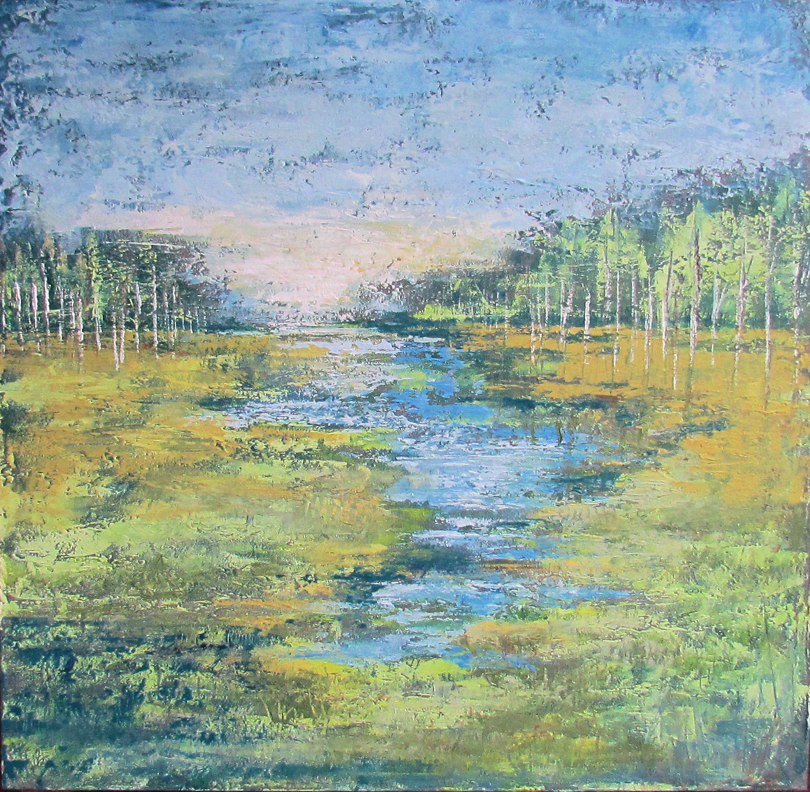 Valerie Berkely Landscape Painting - Big Spring Flow