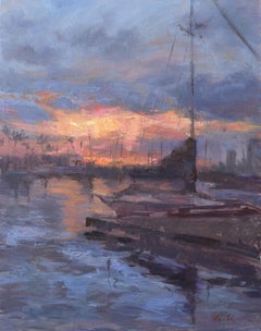 Sunset in a Marina