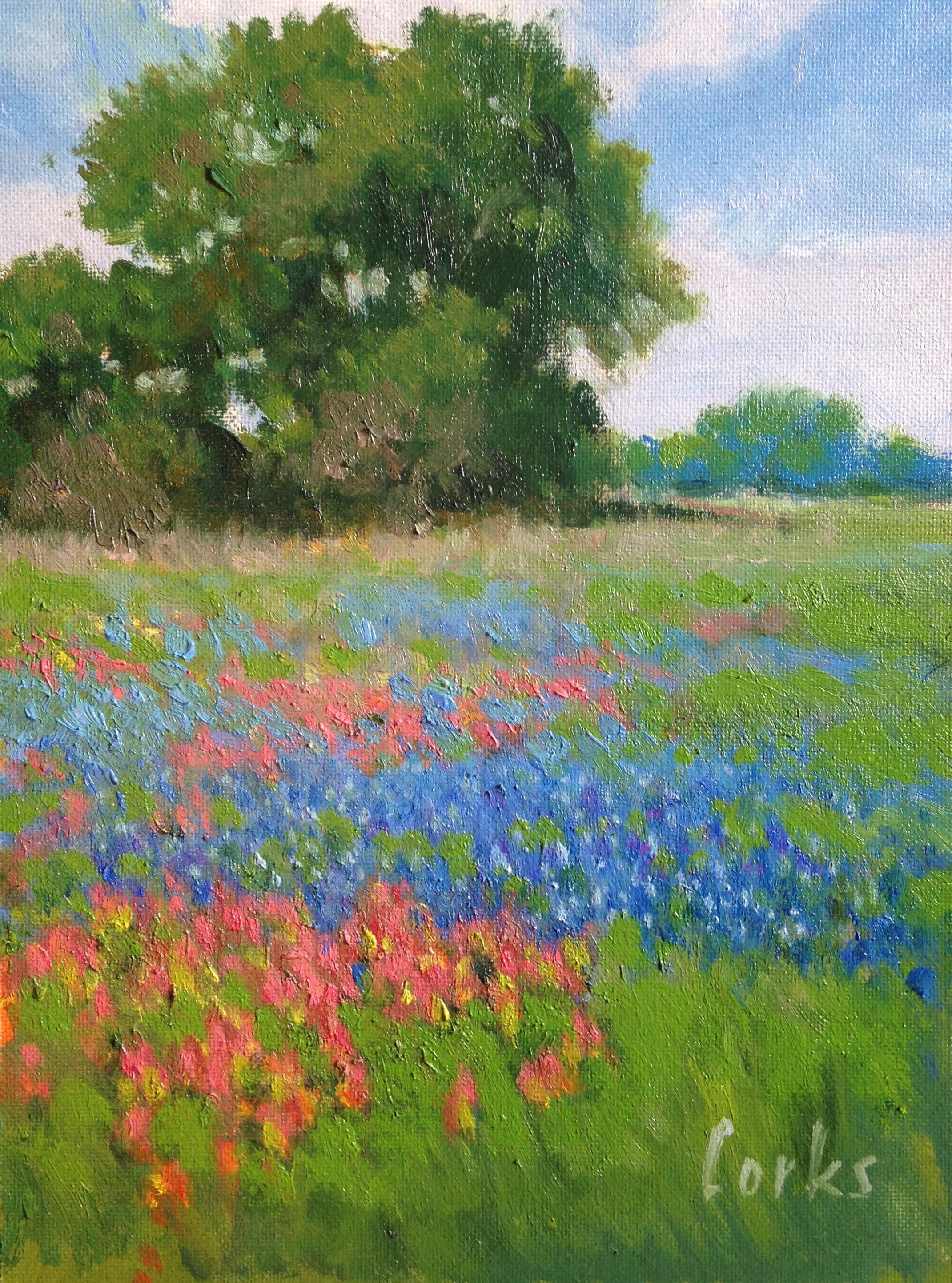 Bluebonnets and Paintbrush - Art by David Forks