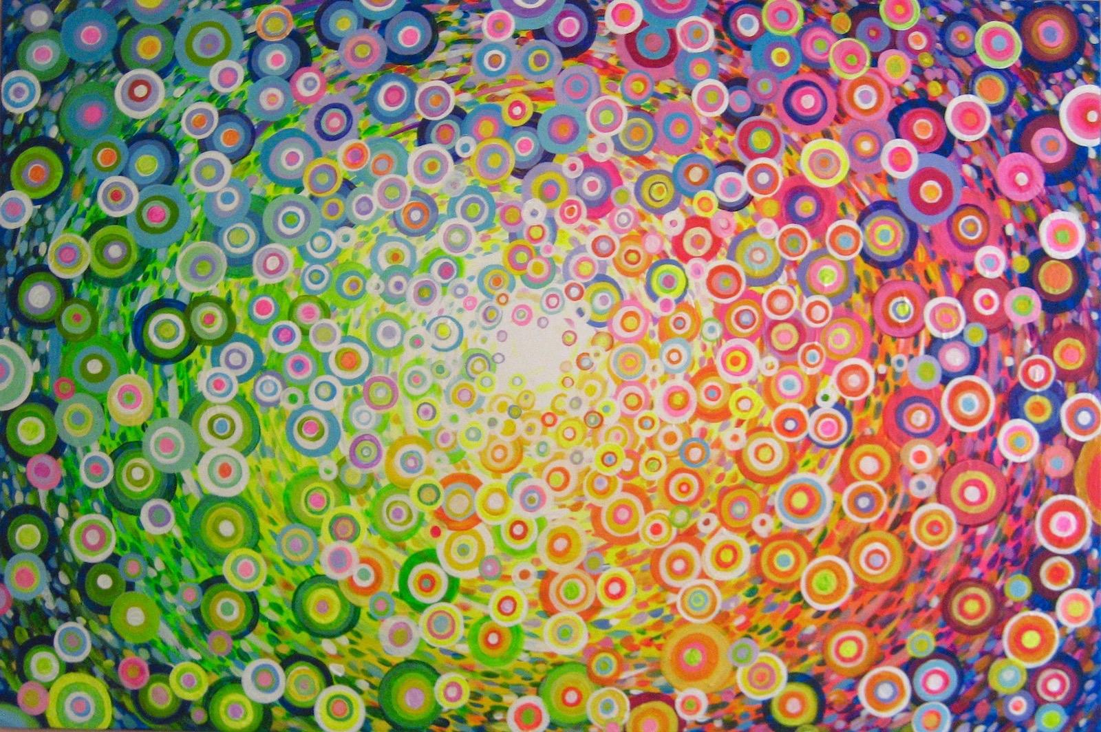 Natasha Tayles Abstract Painting - In Circles