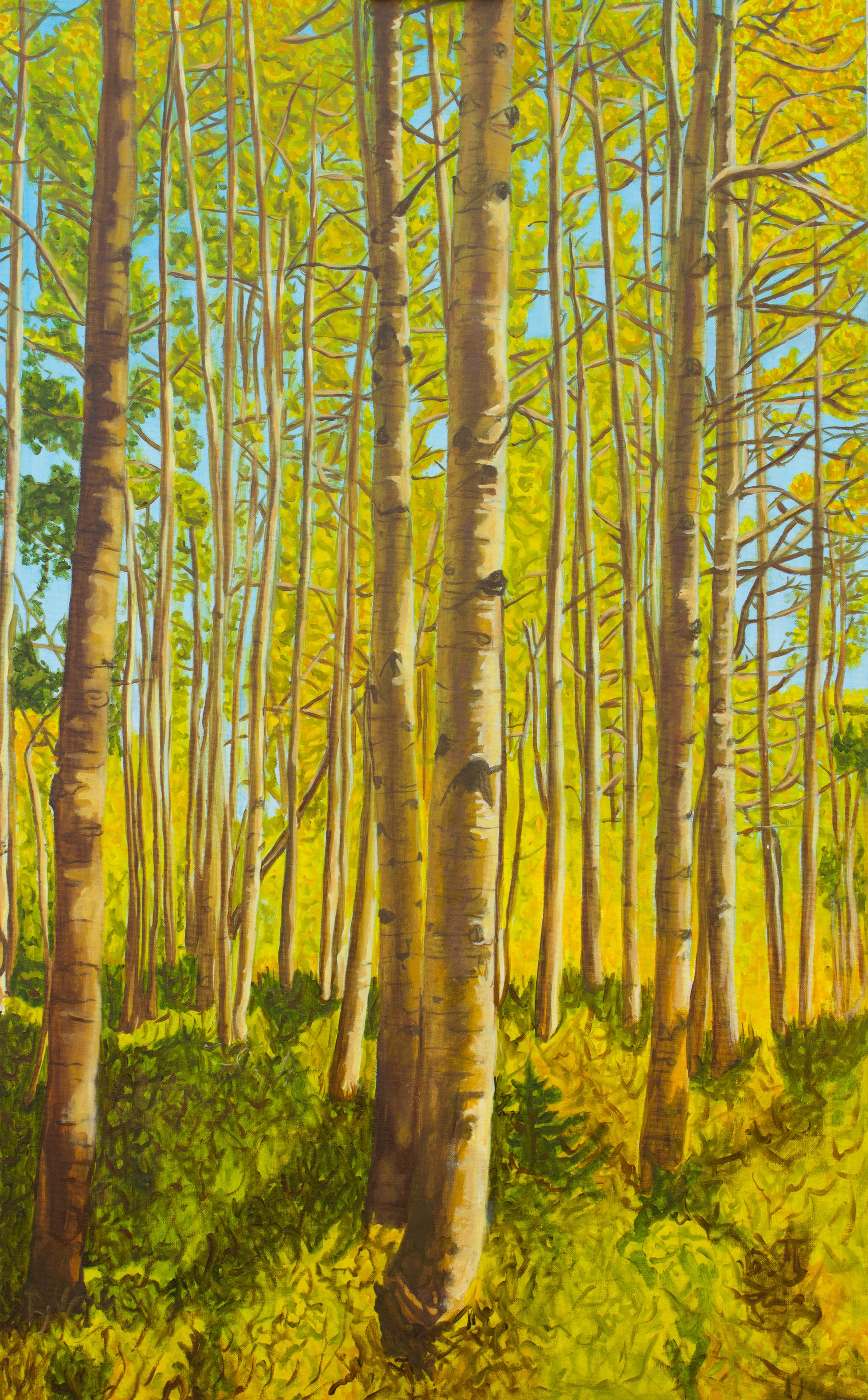 Crystal DiPietro Landscape Painting - Forest for the Trees