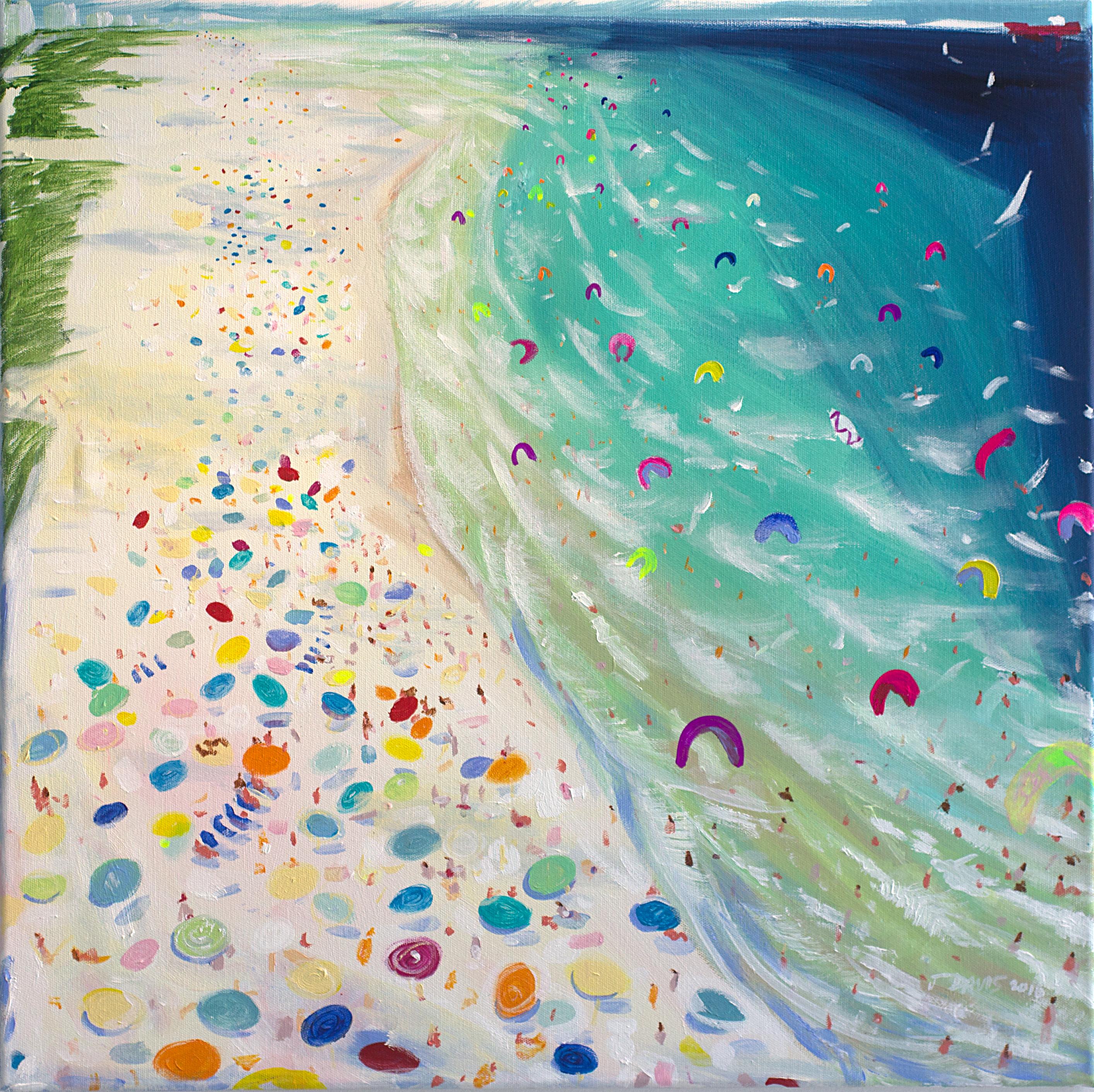 Joe Davis Landscape Painting - Kite Board Beach