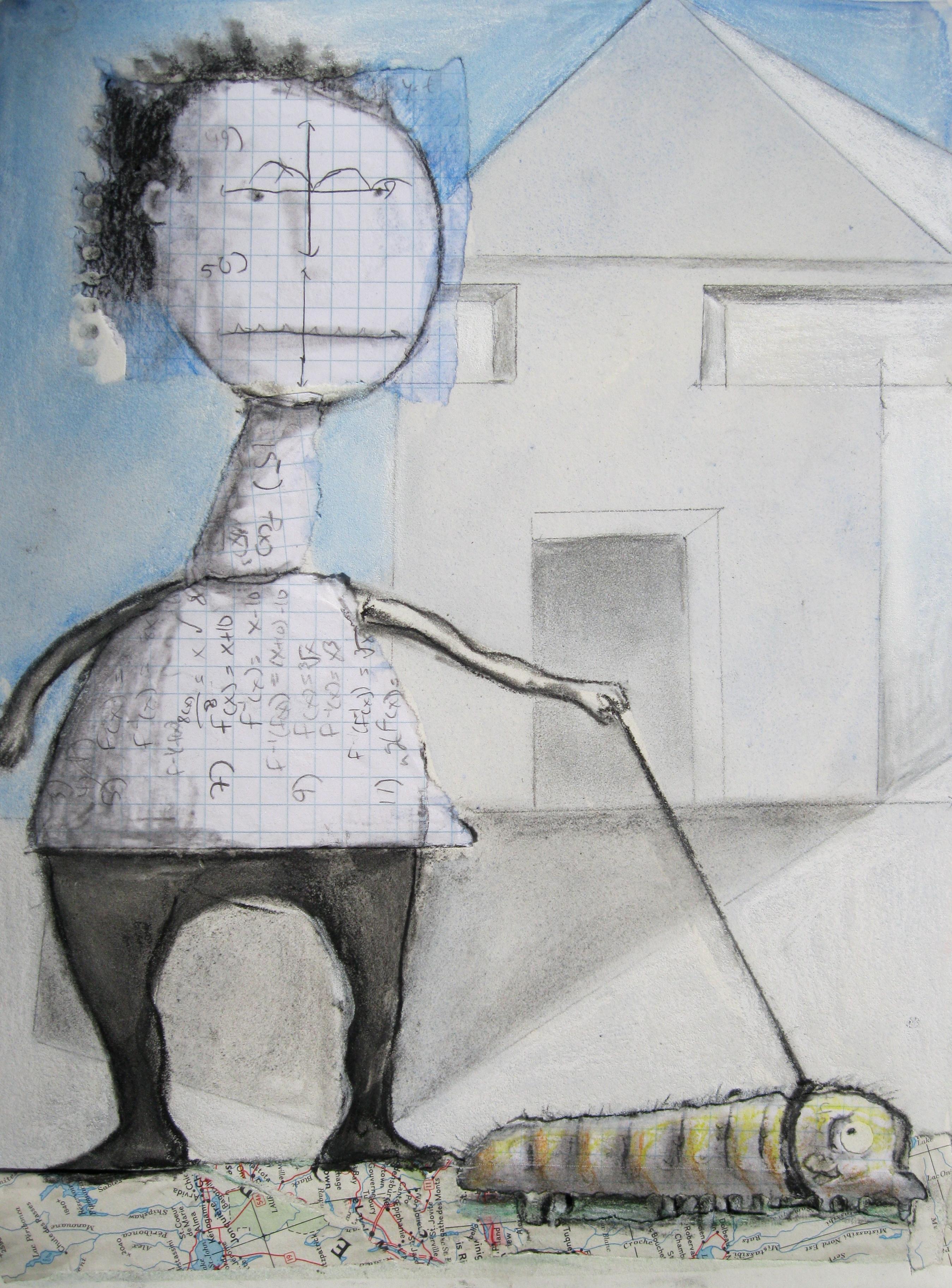Walking the Inch - Mixed Media Art by Libby Ramage