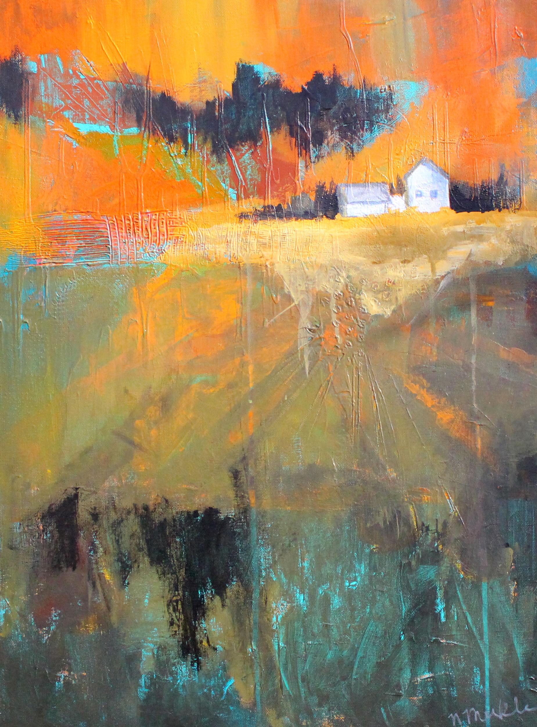 Nancy Merkle Landscape Painting - Farmhouse