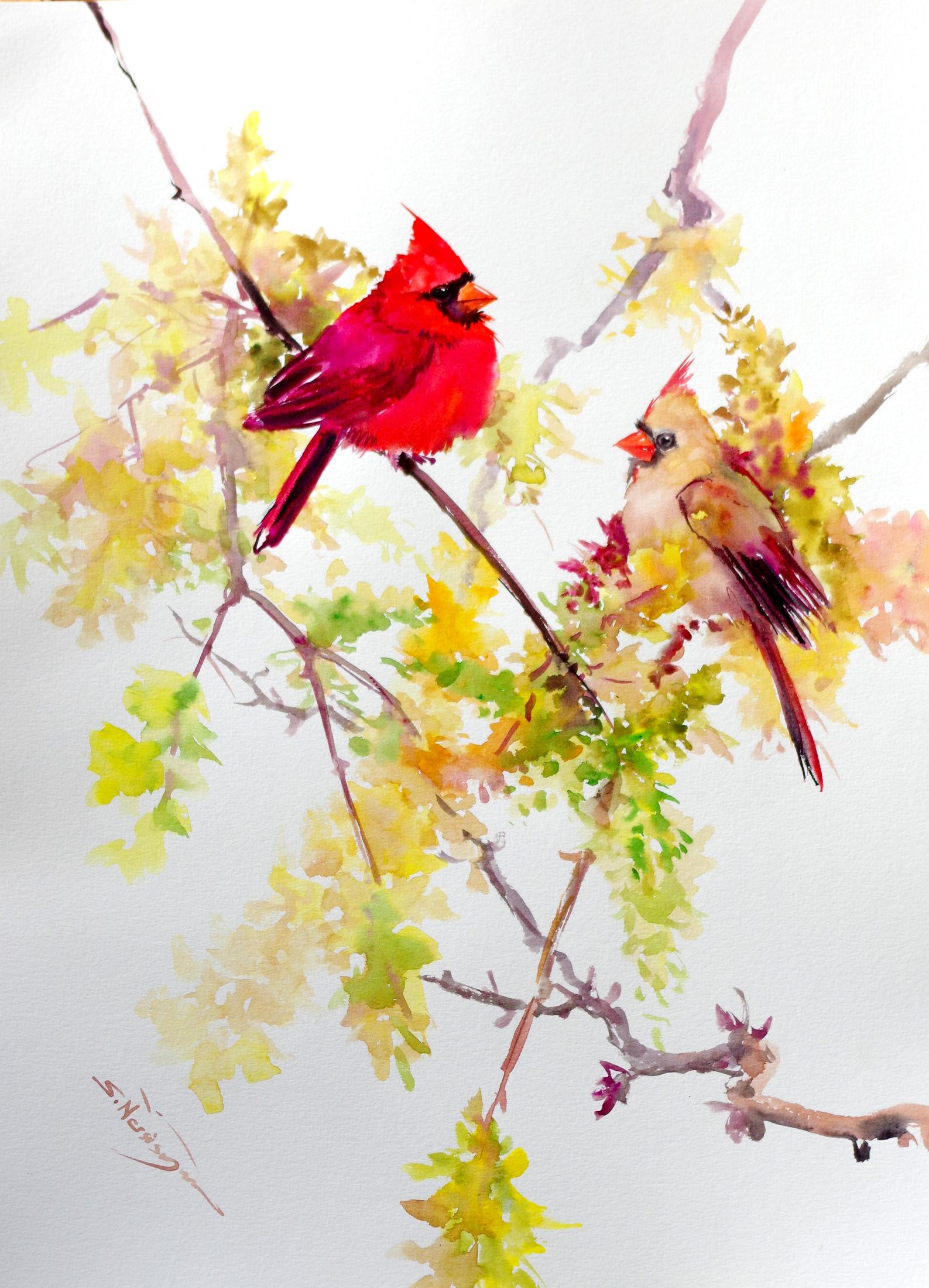 Suren Nersisyan Abstract Drawing - Cardinals