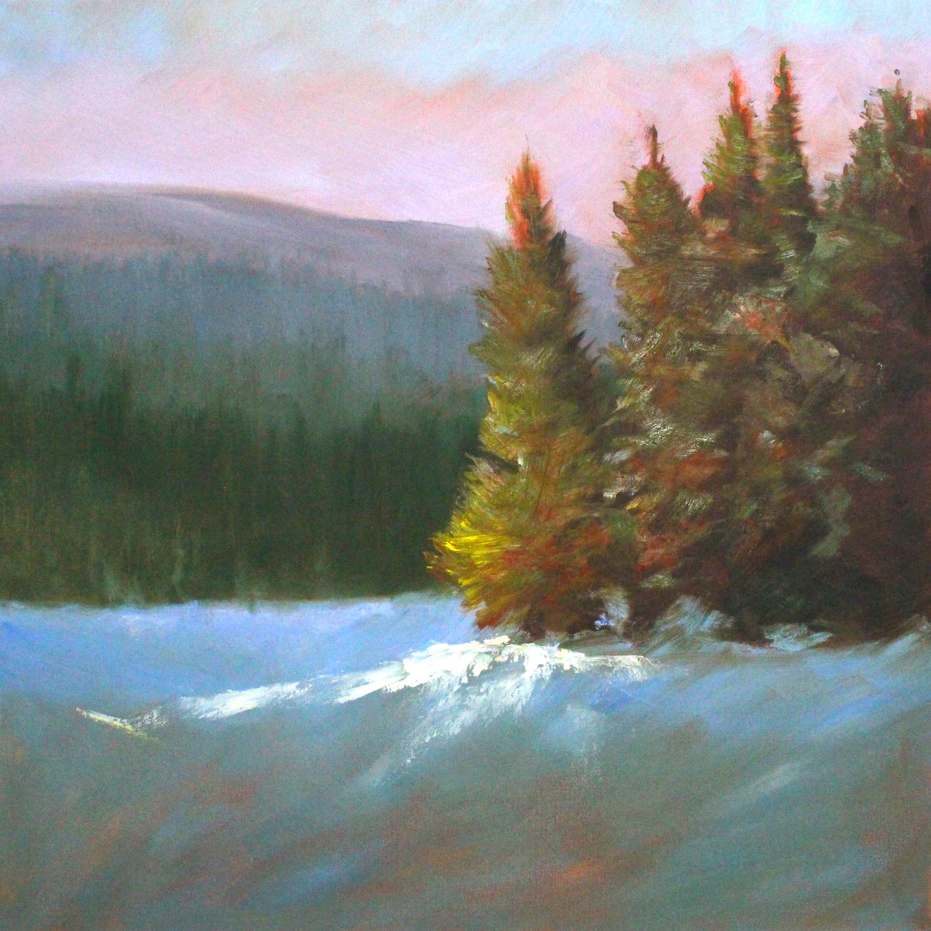Nancy Merkle Landscape Painting - Winter Dusk