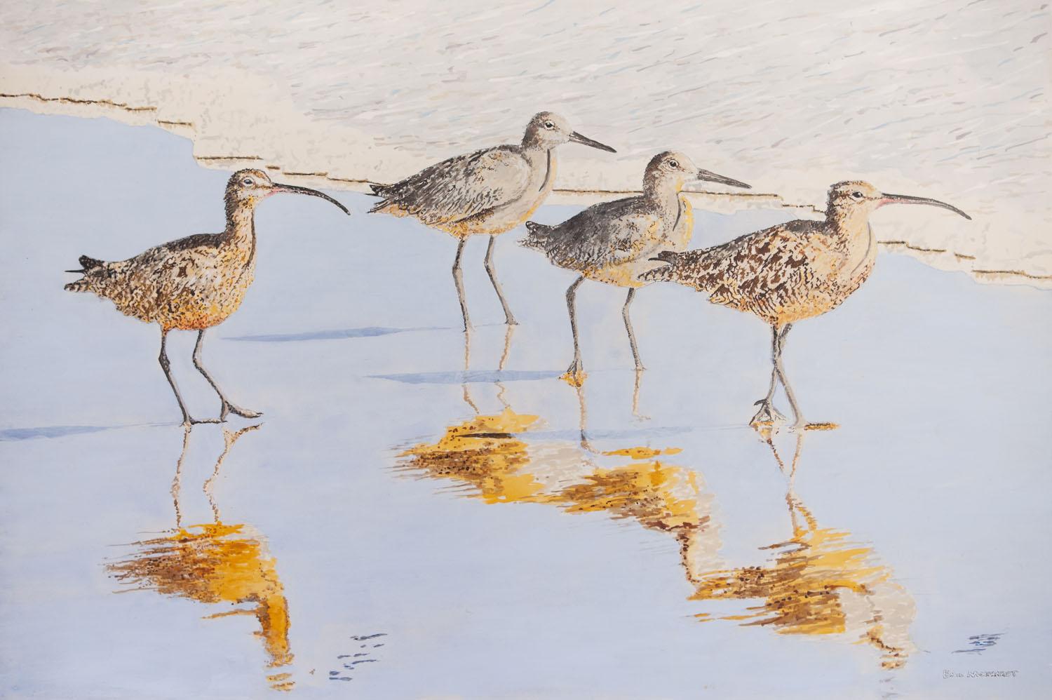 A Sunny Afternoon with Whimbrels - Art by Emil Morhardt